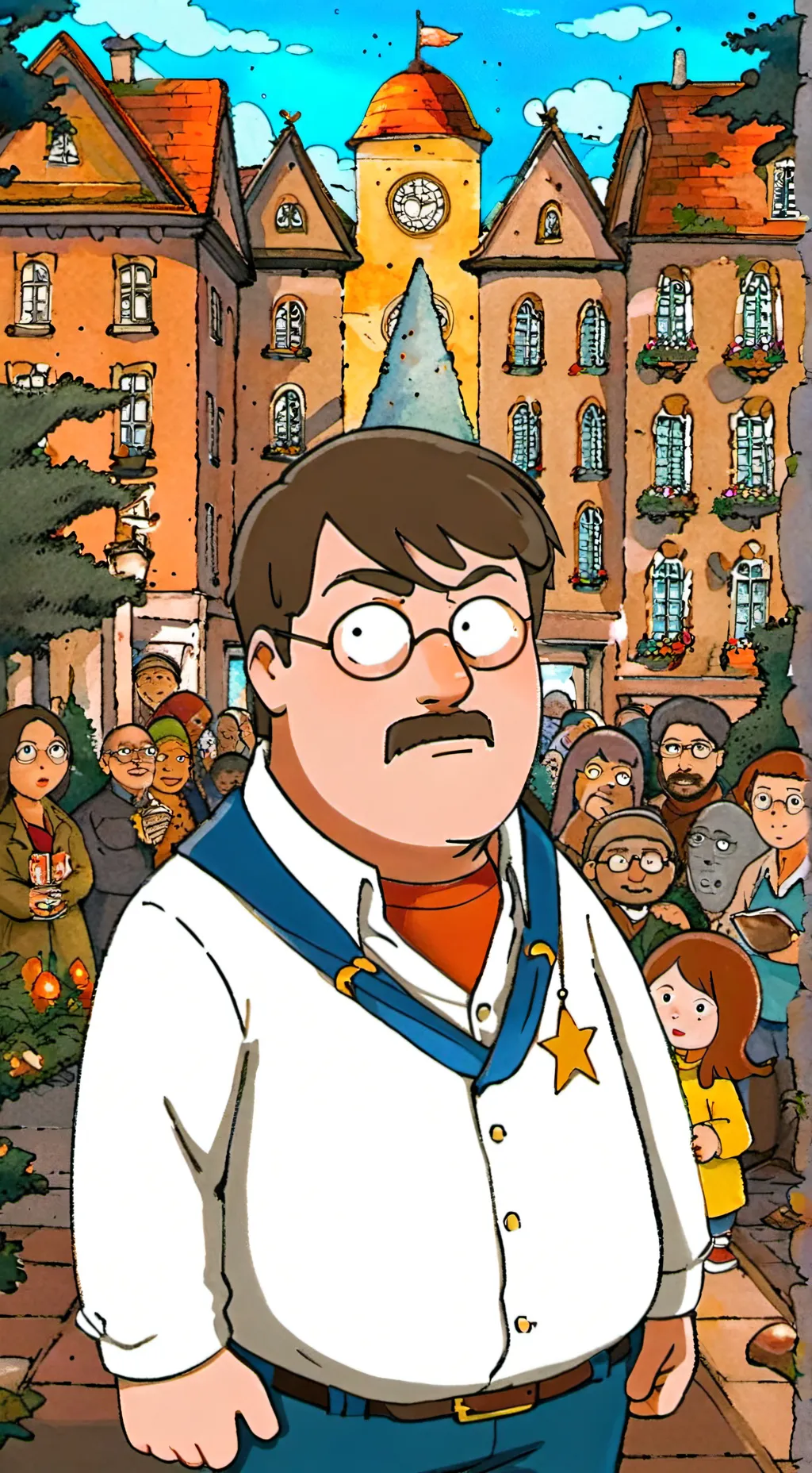 ai character: DTI ft. Family Guy background