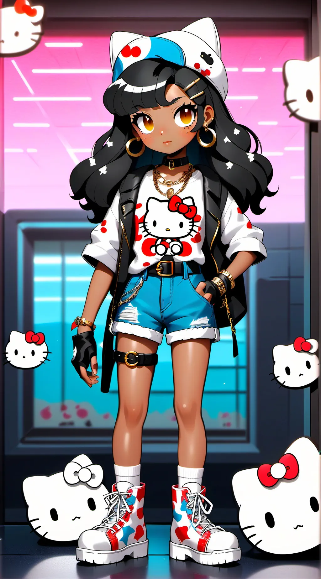 ai character: Cathy  background