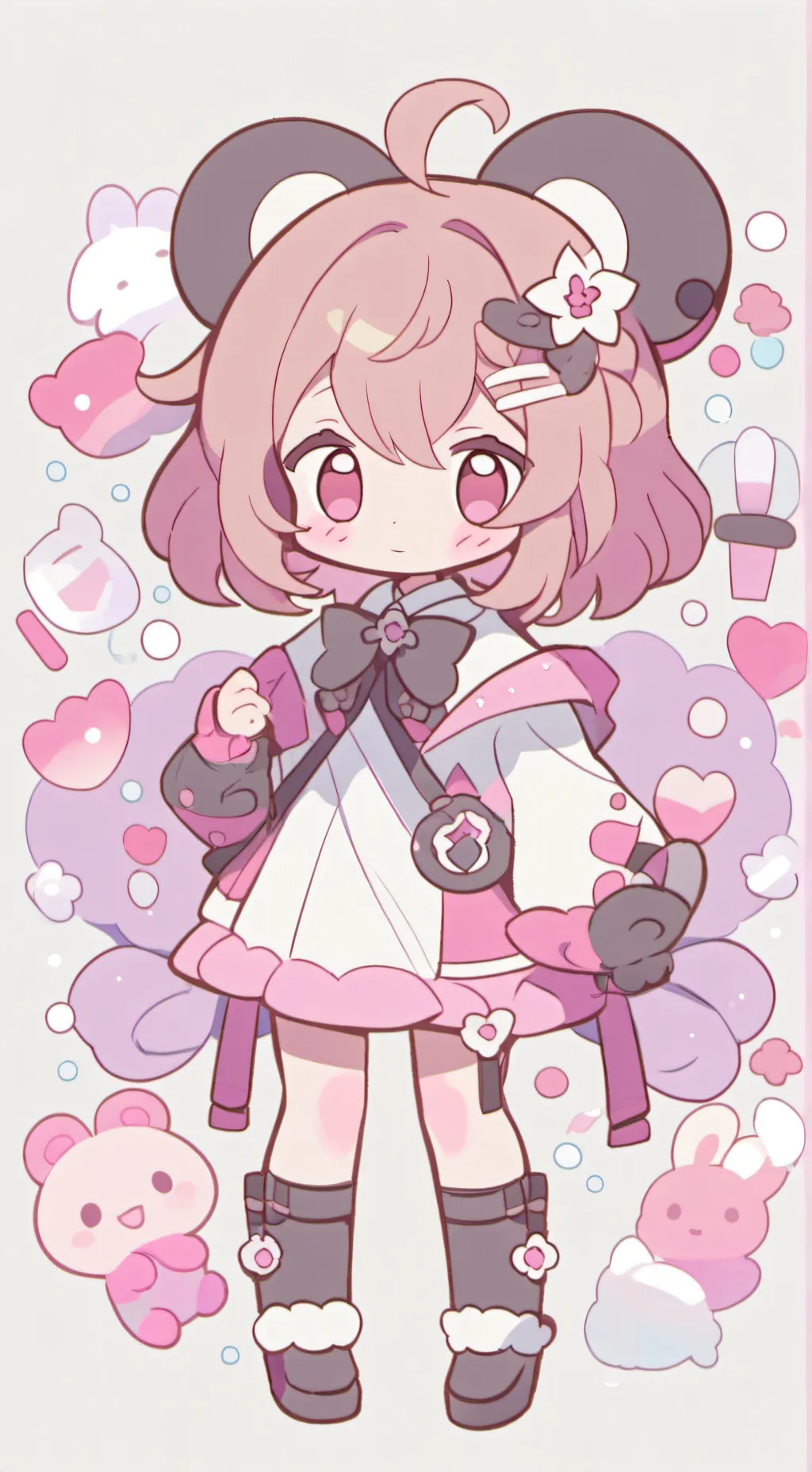 ai character: bebé Neko background