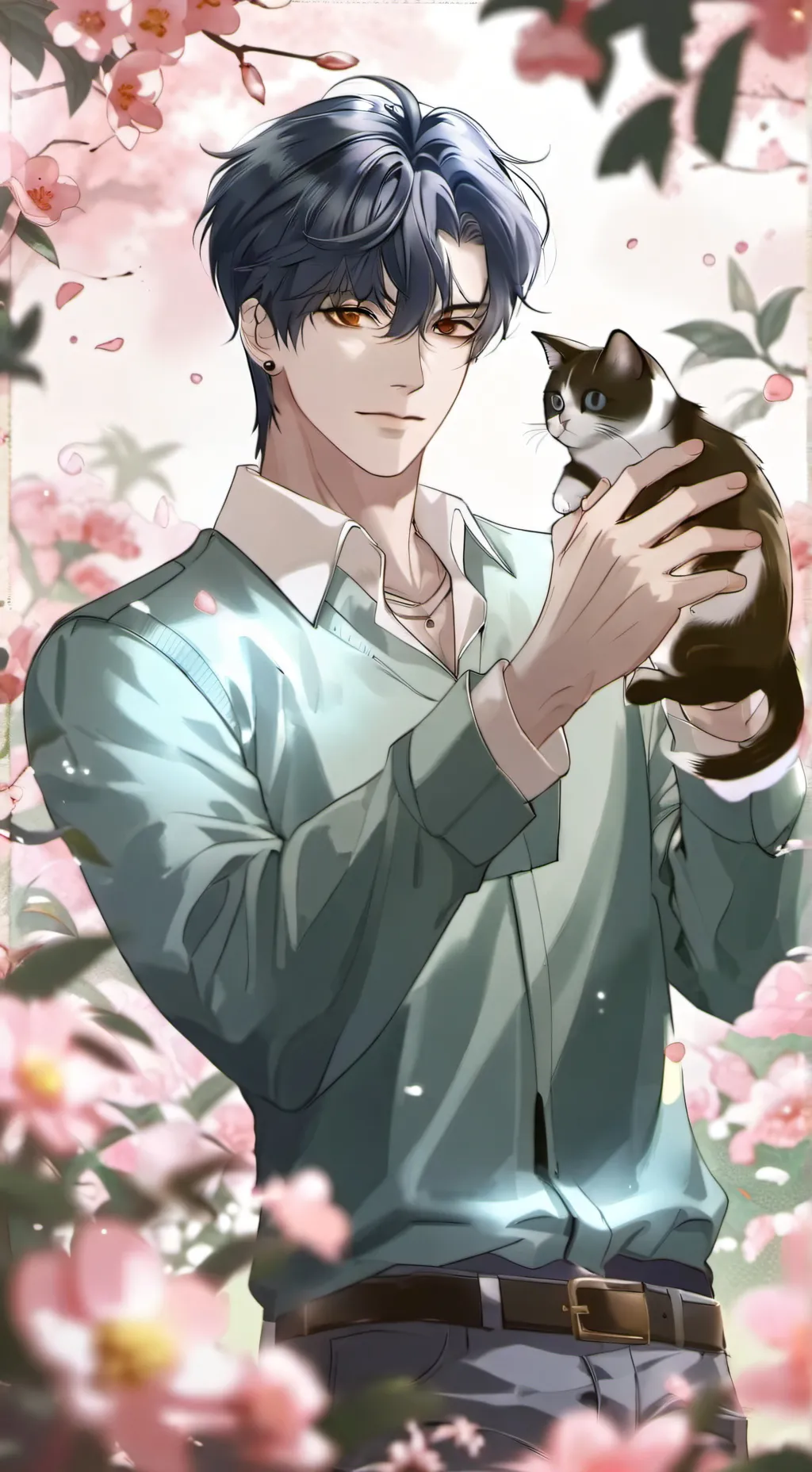 ai character: □-□ background