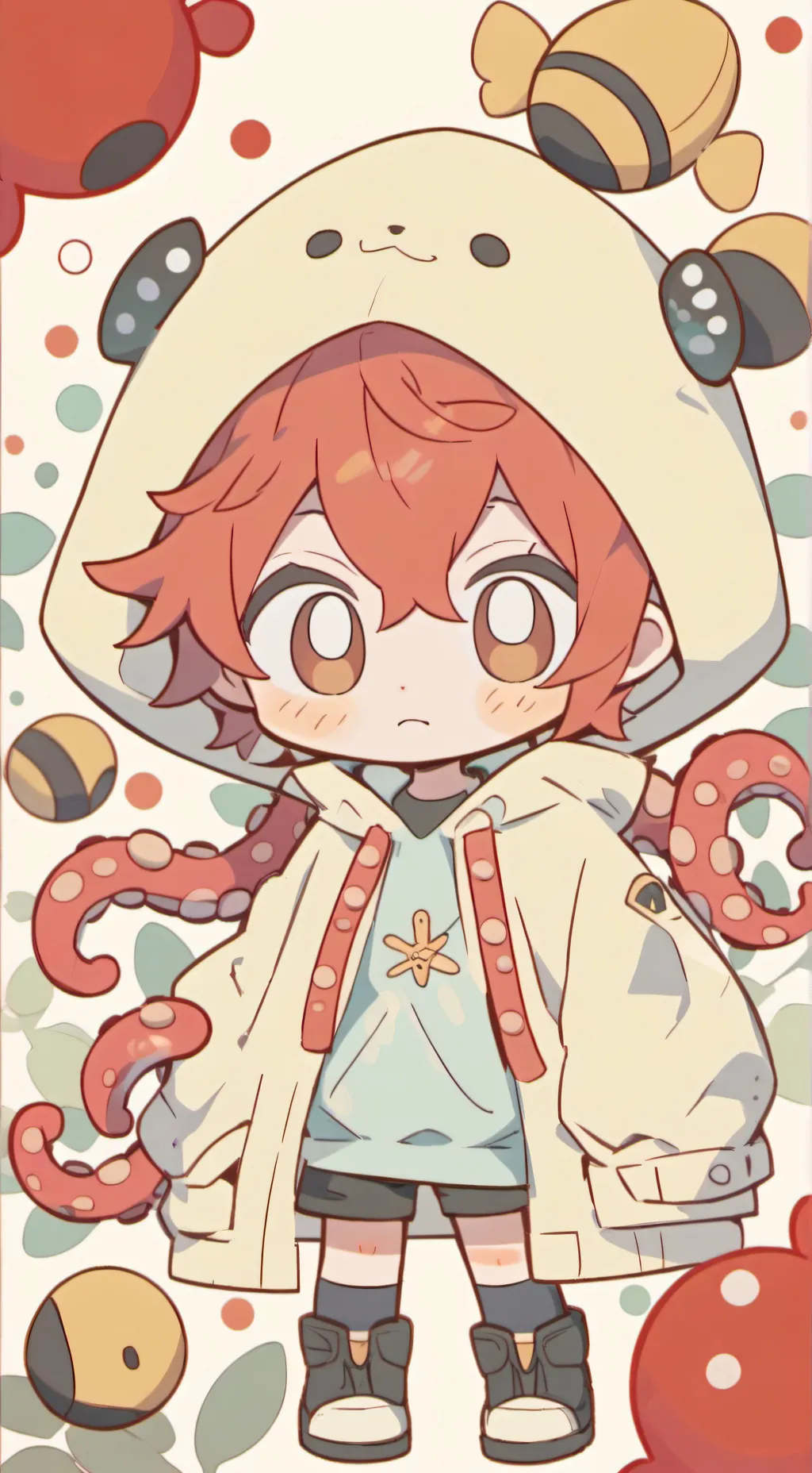 ai character: N h a nano box background
