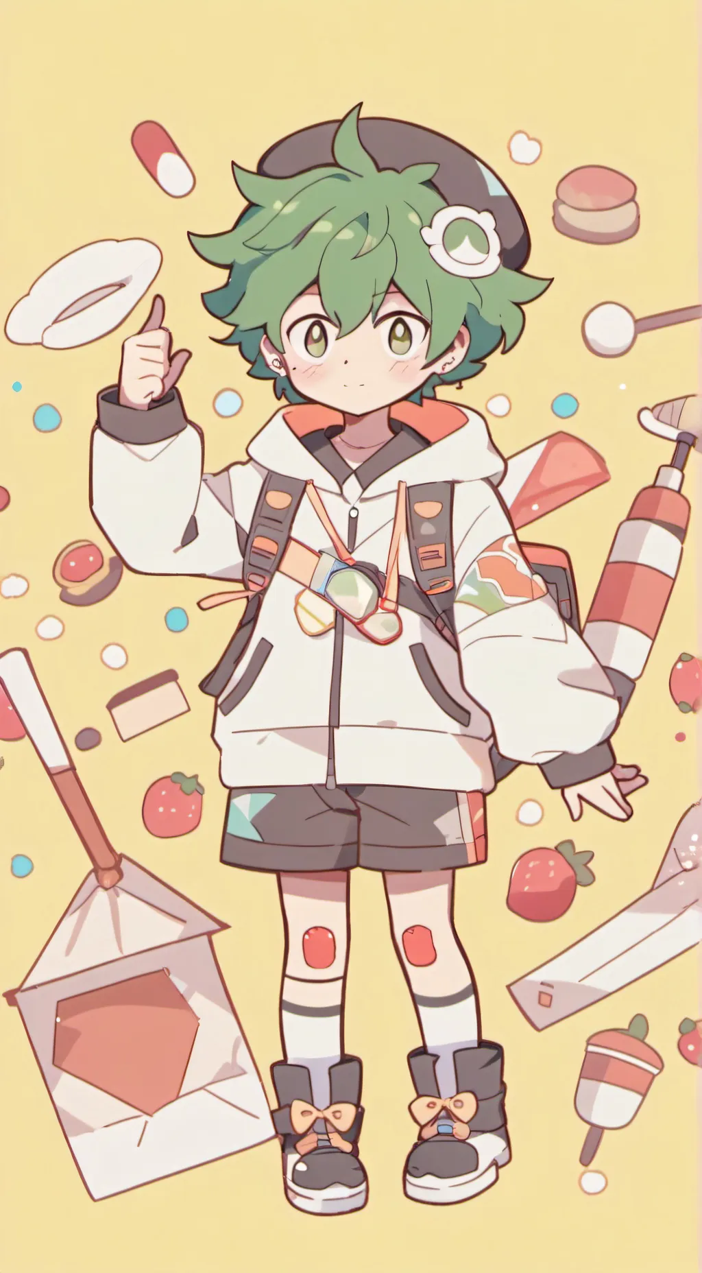 ai character: BakuDeku background