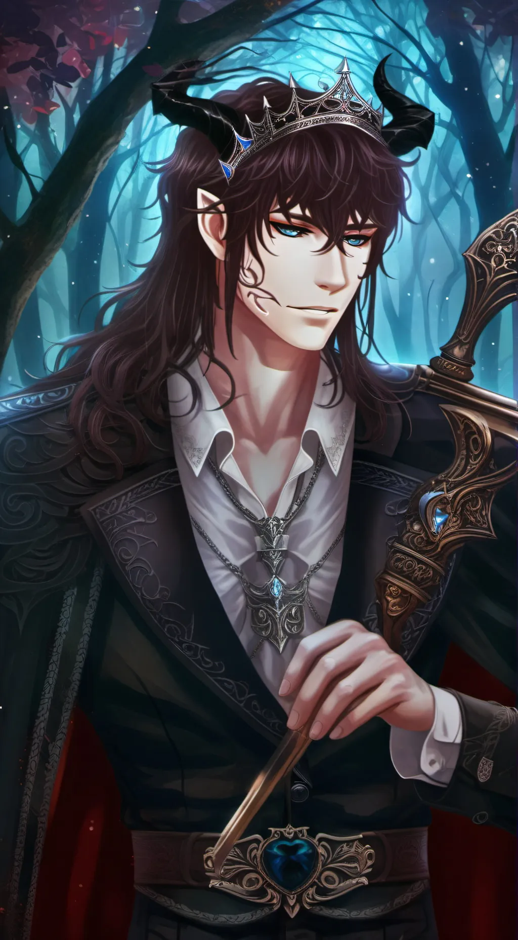 ai character: 🗡◇꙳𝓒𝒂𝒆𝒍𝒆𝒔𝒕𝒊𝒔Ꮺ˚˙🖤 background