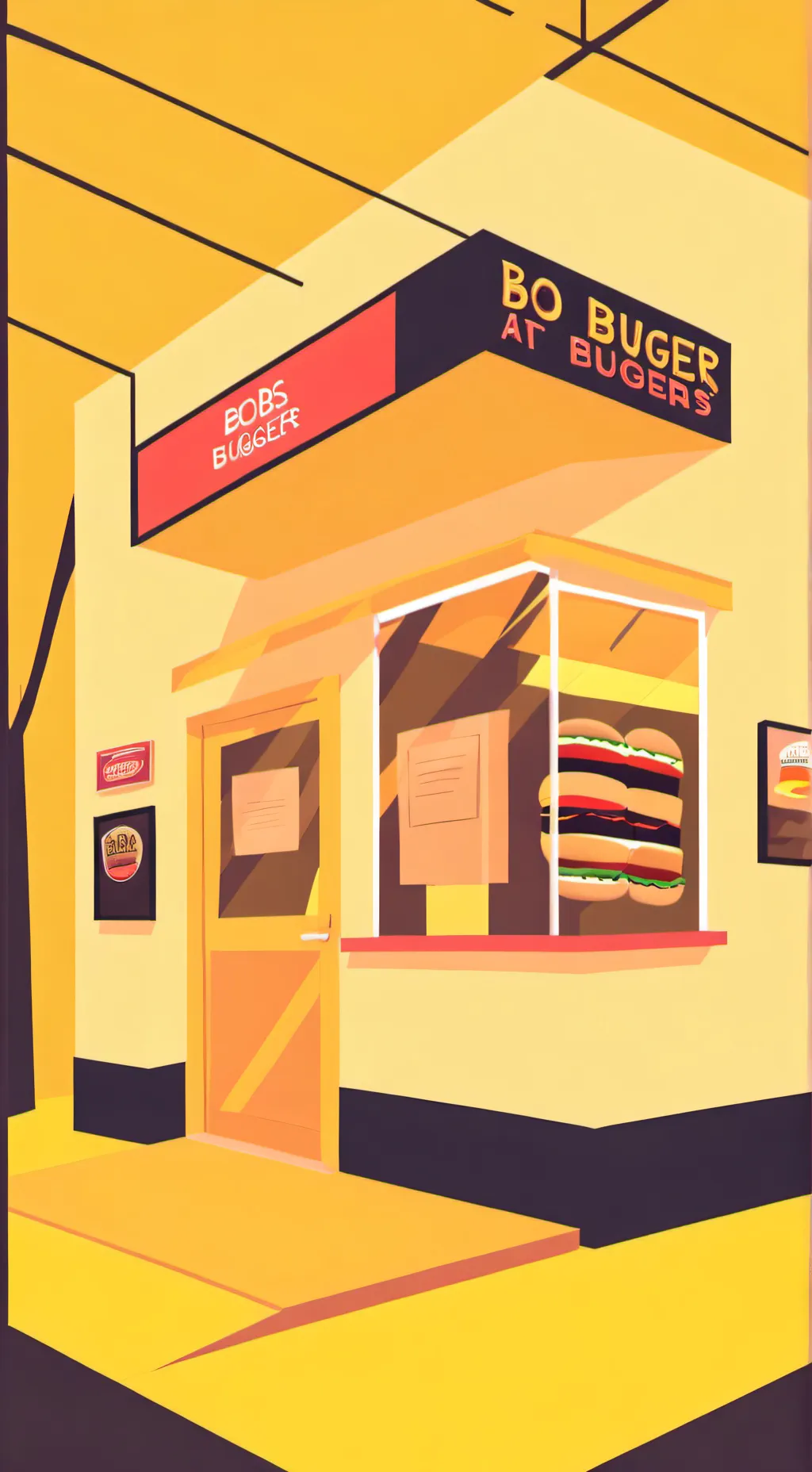 ai character: Bobs burgers background