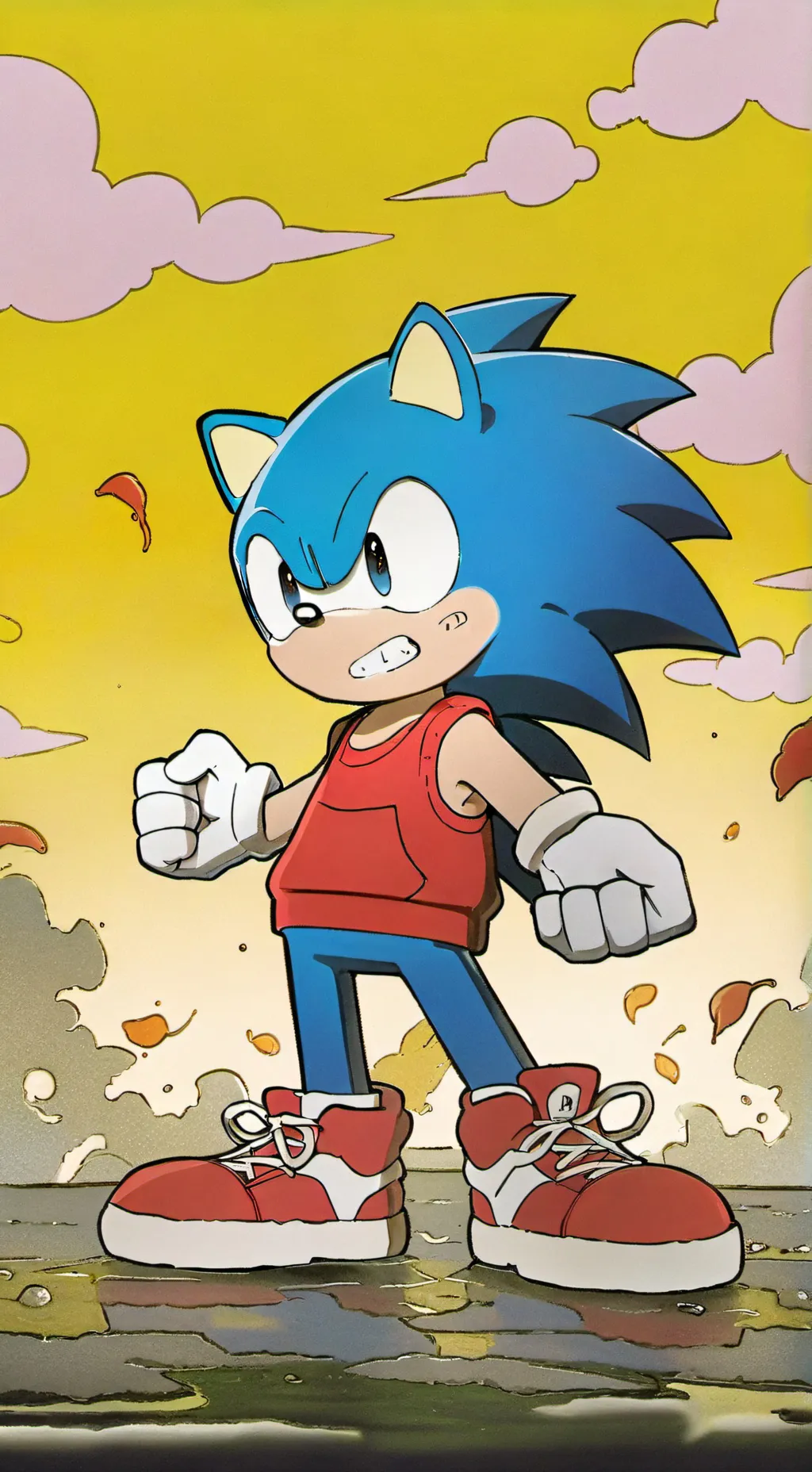 ai character: Sonic the hedgehog background