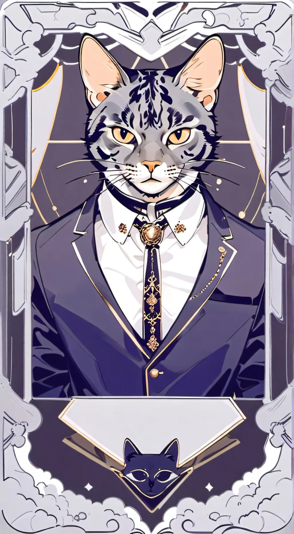 ai character: Gray background