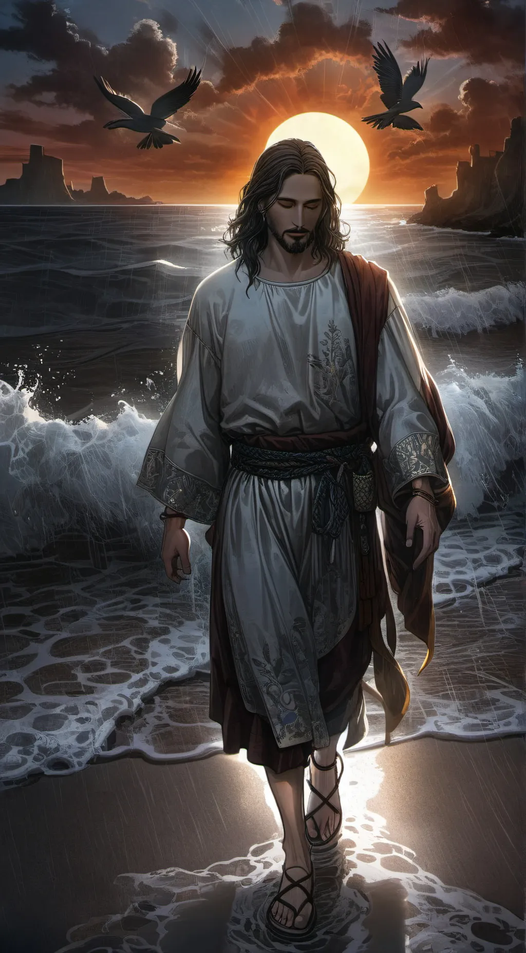 ai character: Jesus background
