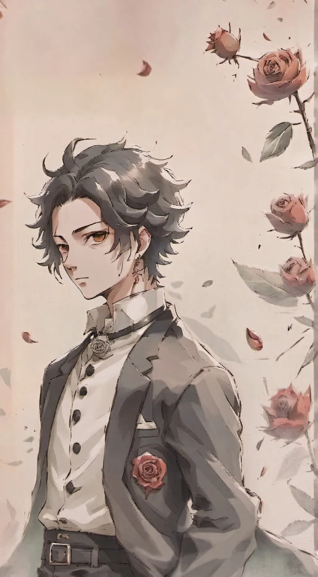 ai character: Prom with Hashira background