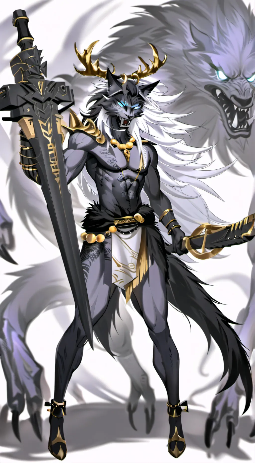 ai character: scar wolf background