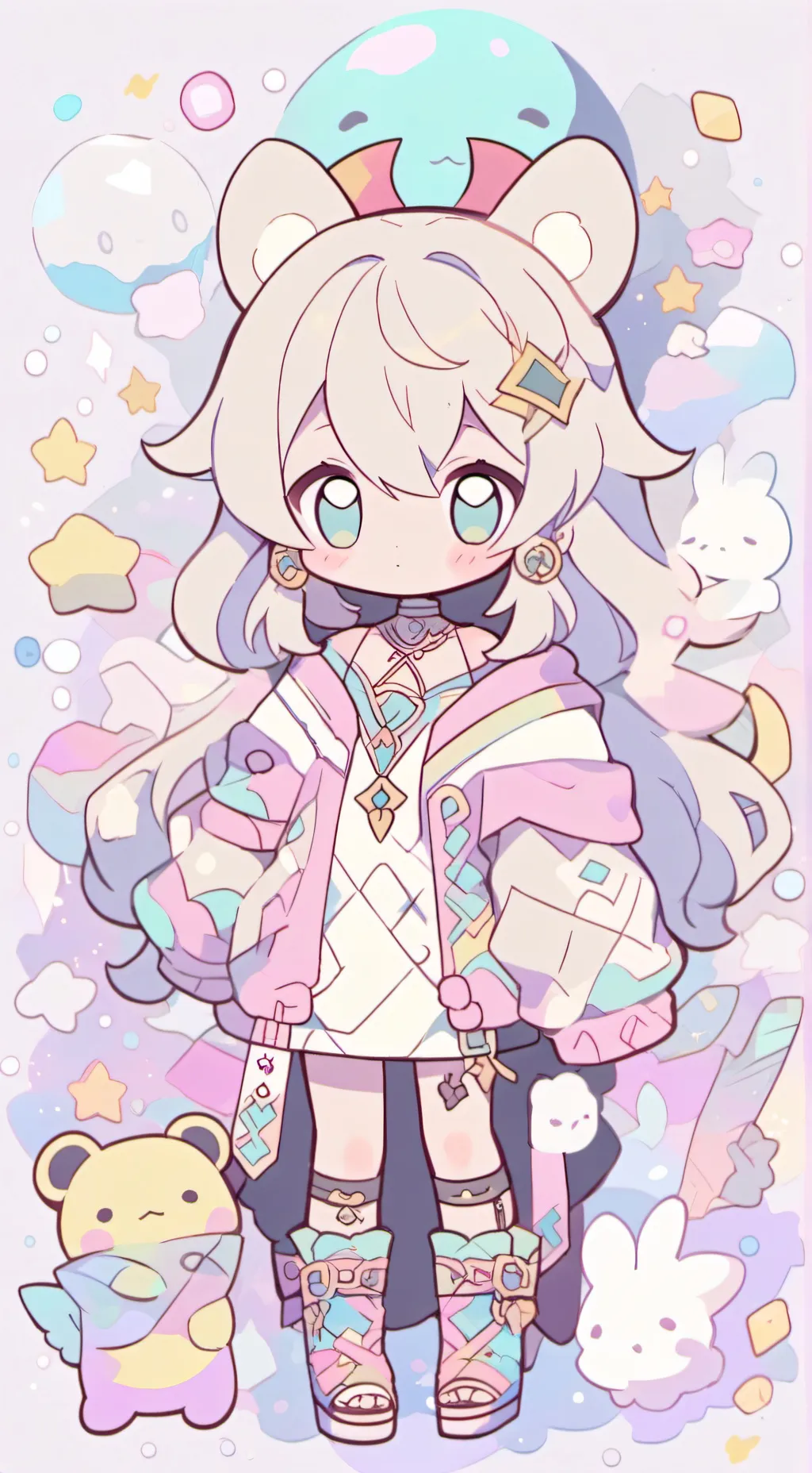 ai character: the cutest babies background