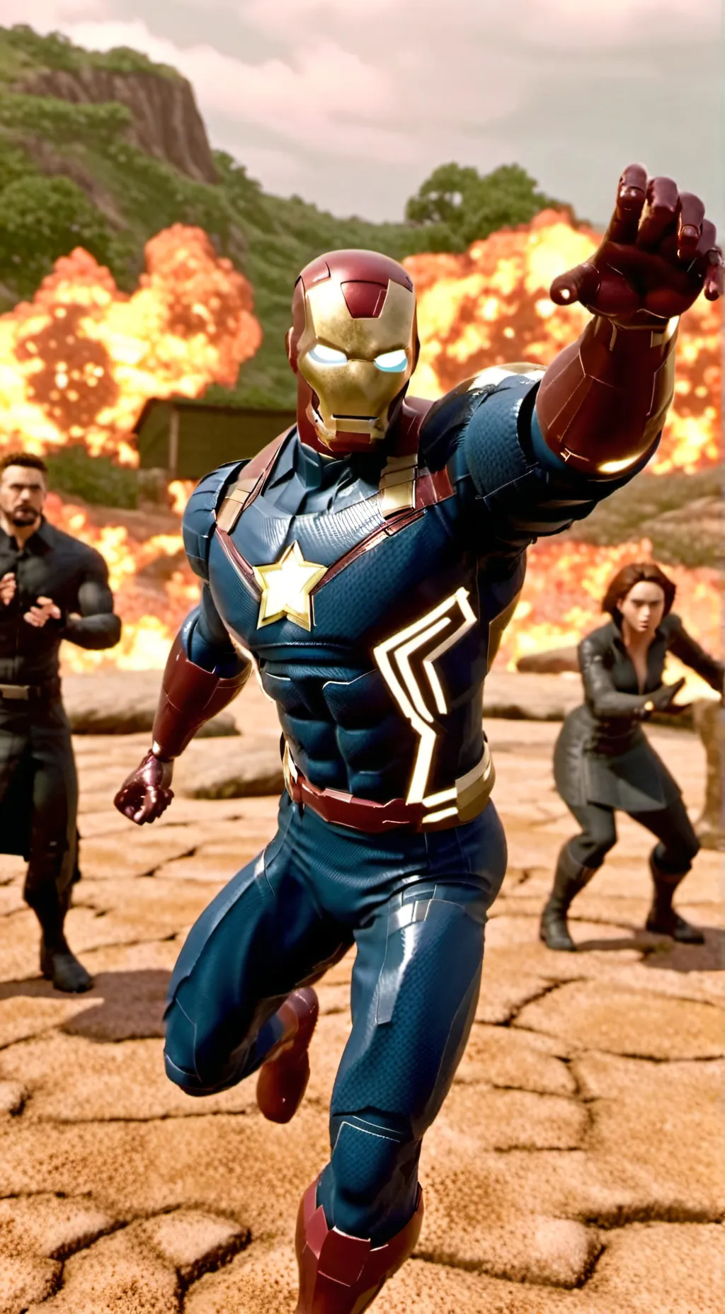 ai character: Avengers  background