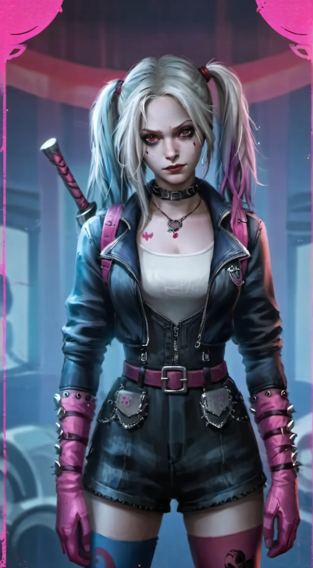 ai character: Harley Quinn background