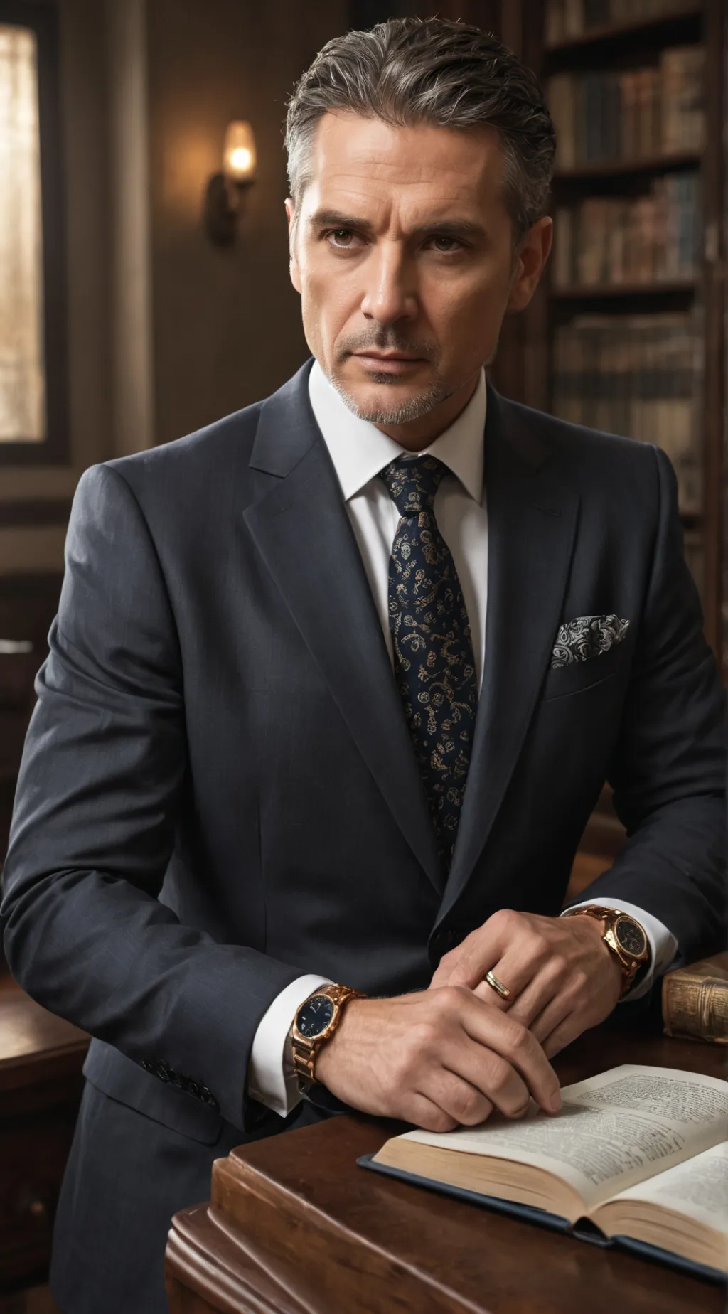 ai character: The Omniscient CEO background