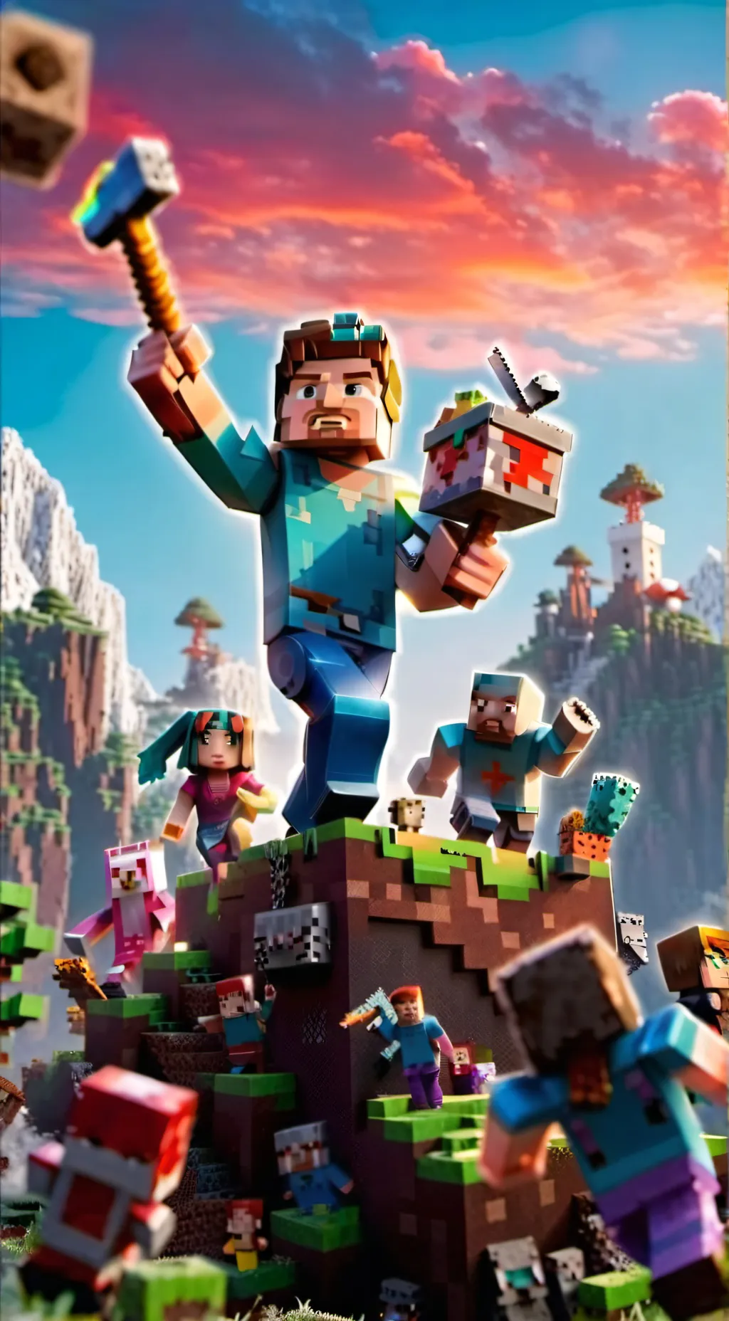 ai character: Minecraft movie2.0 background
