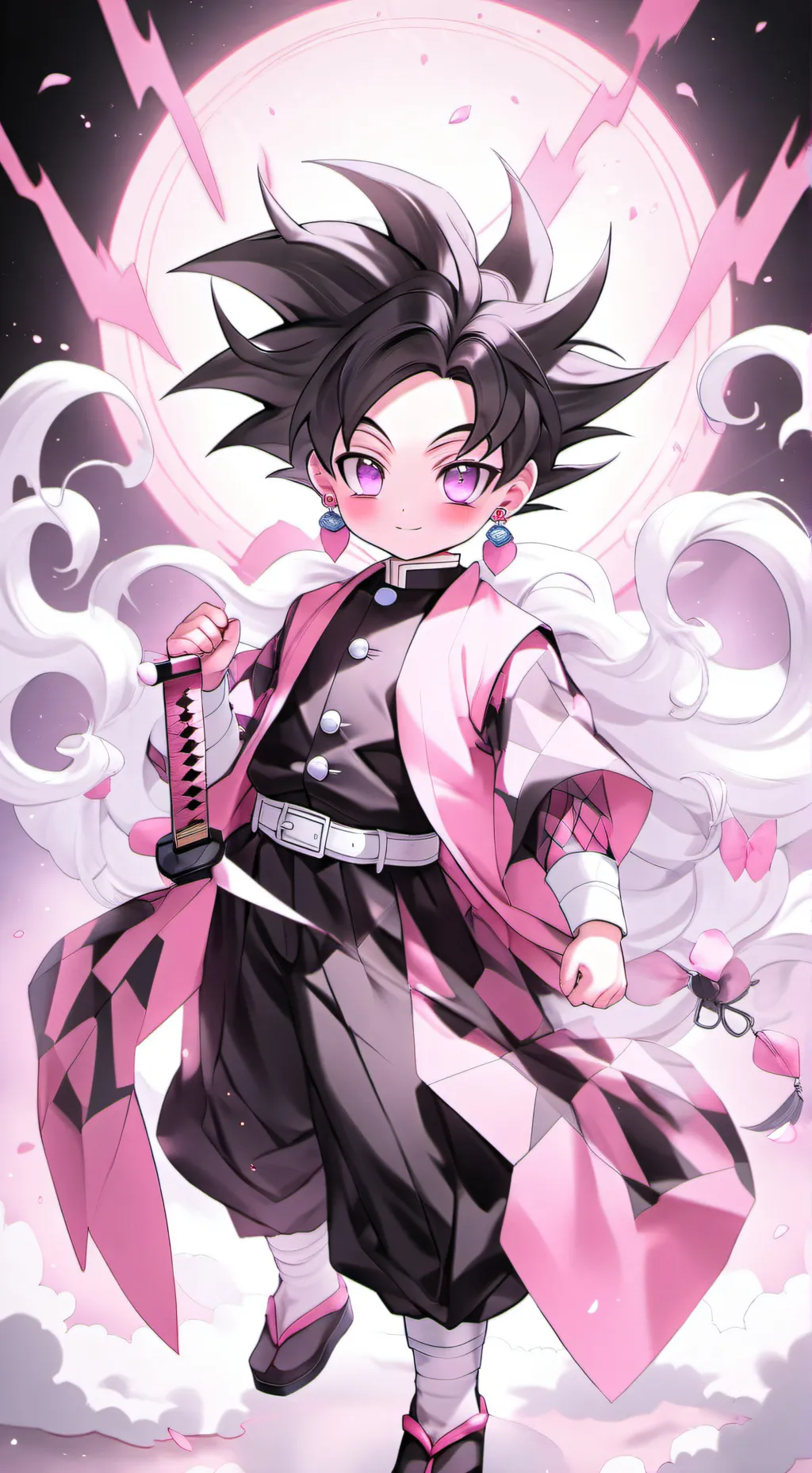ai character: goku Black ds background
