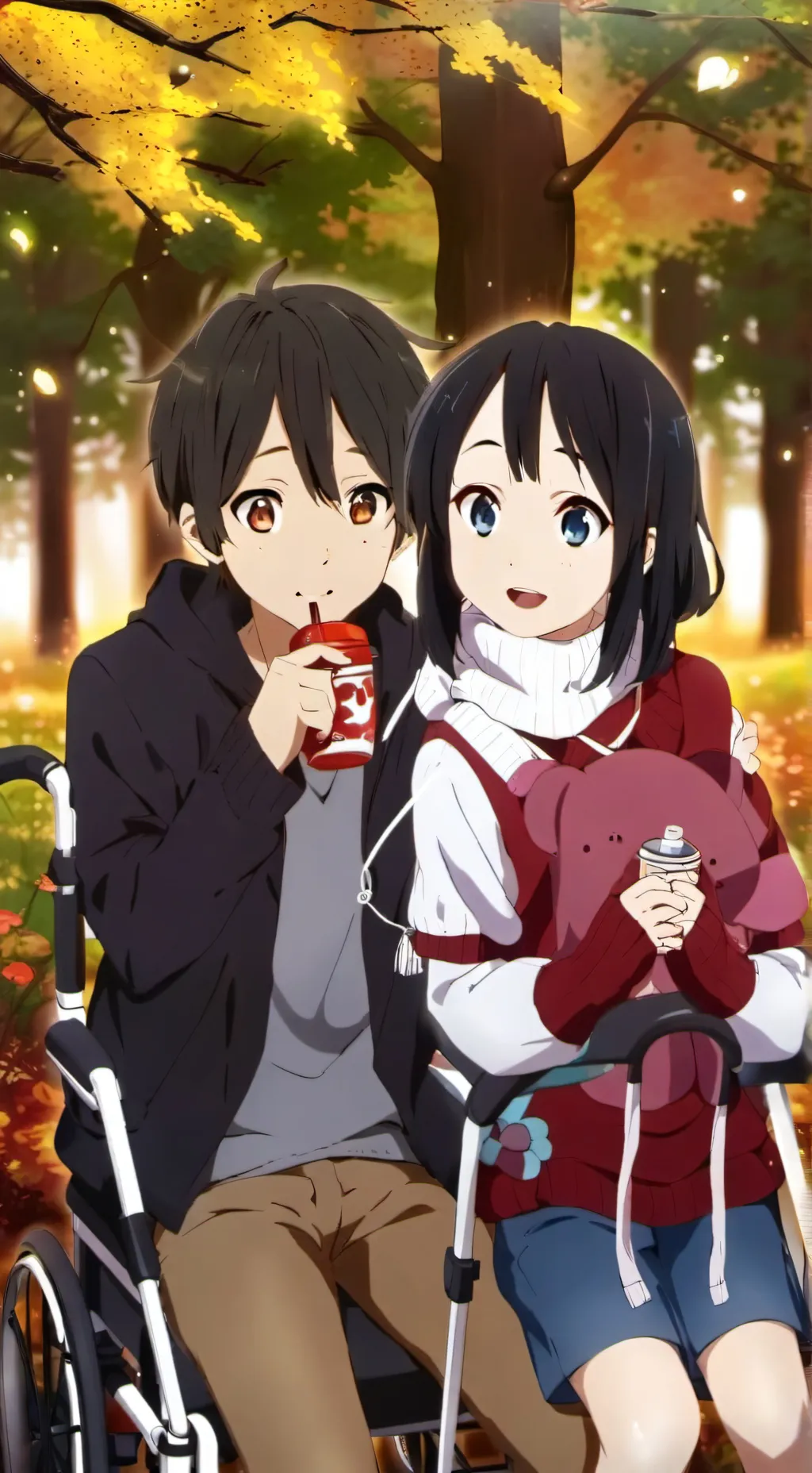 ai character: ruby and aqua background