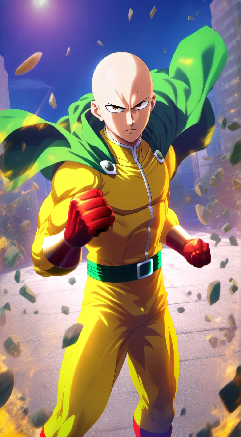 ai character: One Punch Man. background