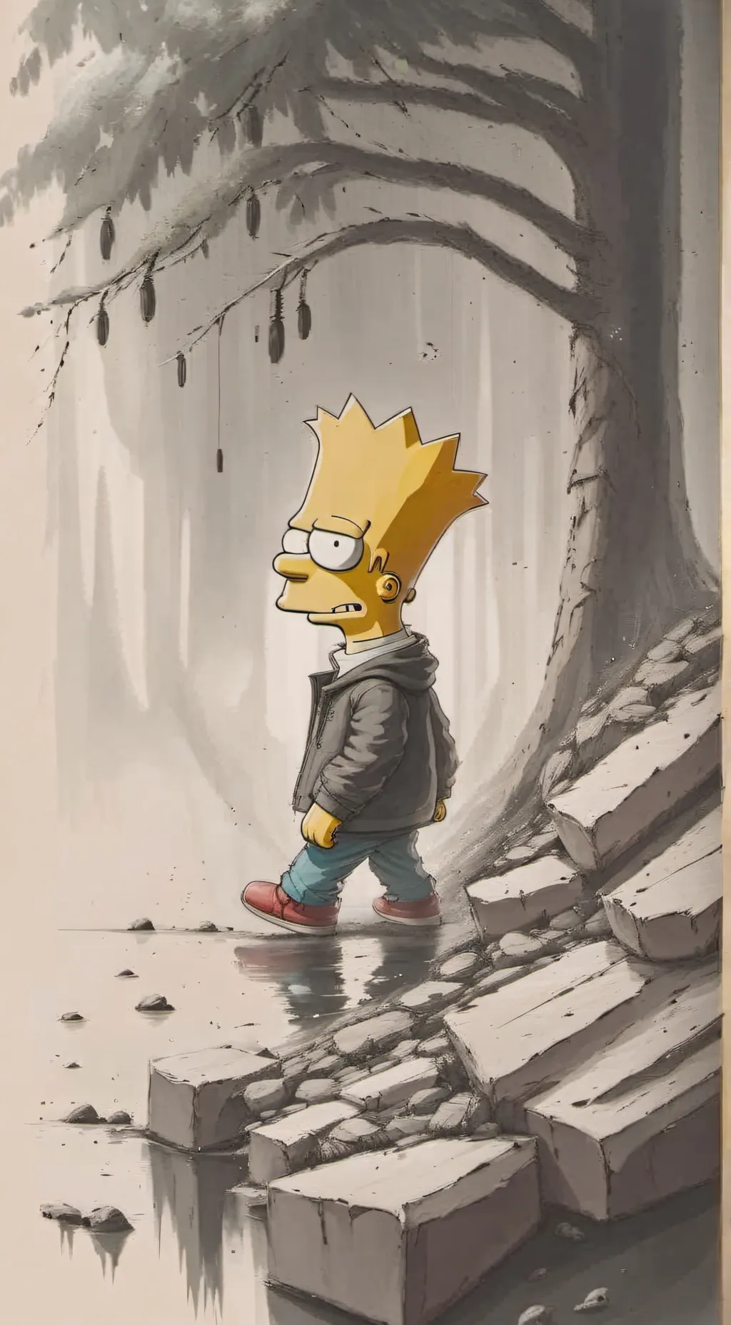 ai character: Bart Simpson background