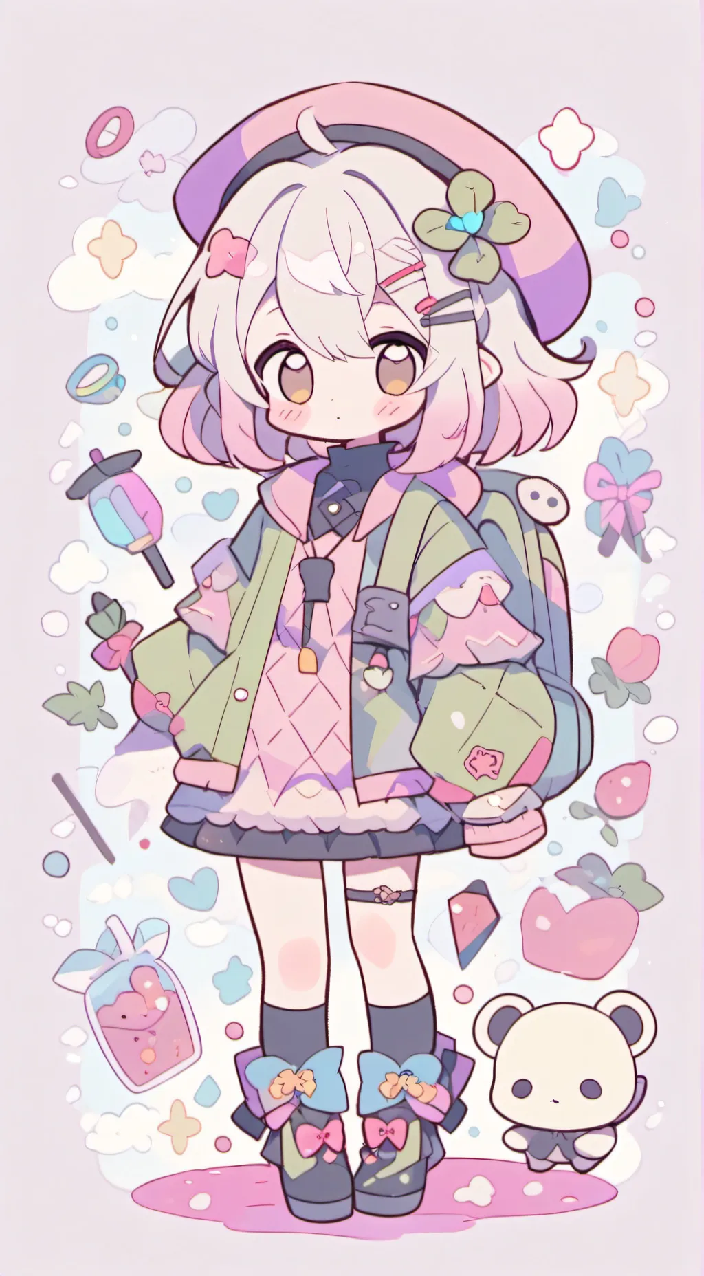 ai character: dandy x astro background