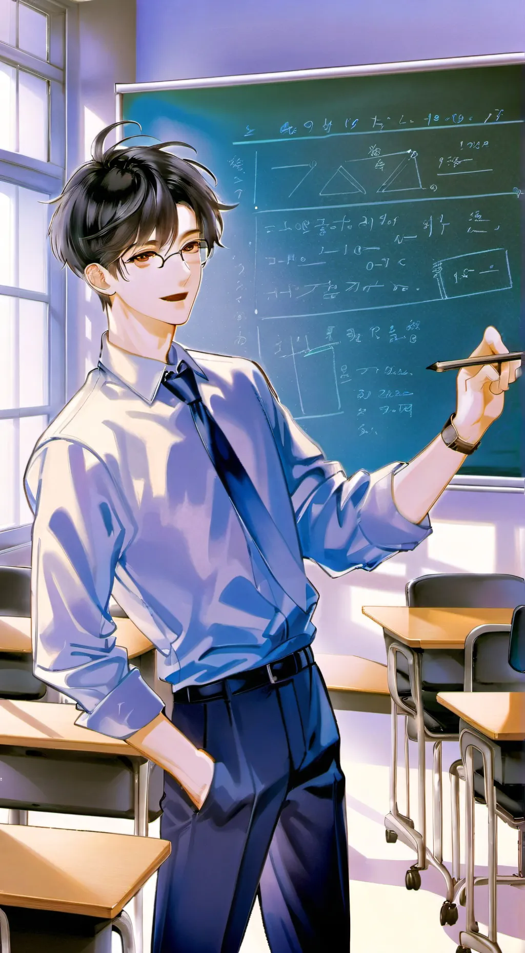 ai character: mr: David ladfaan  background