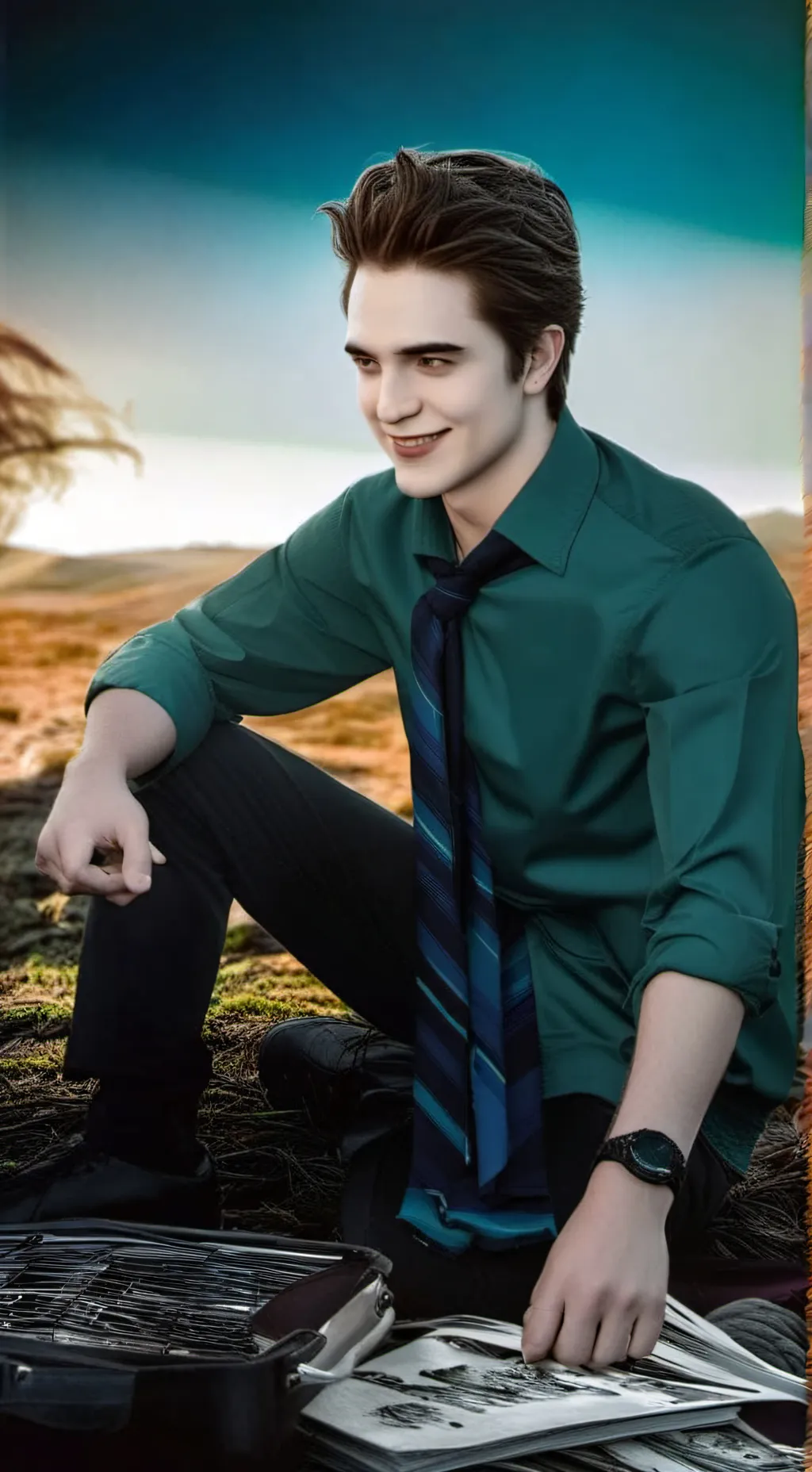ai character: Edward Cullen  background