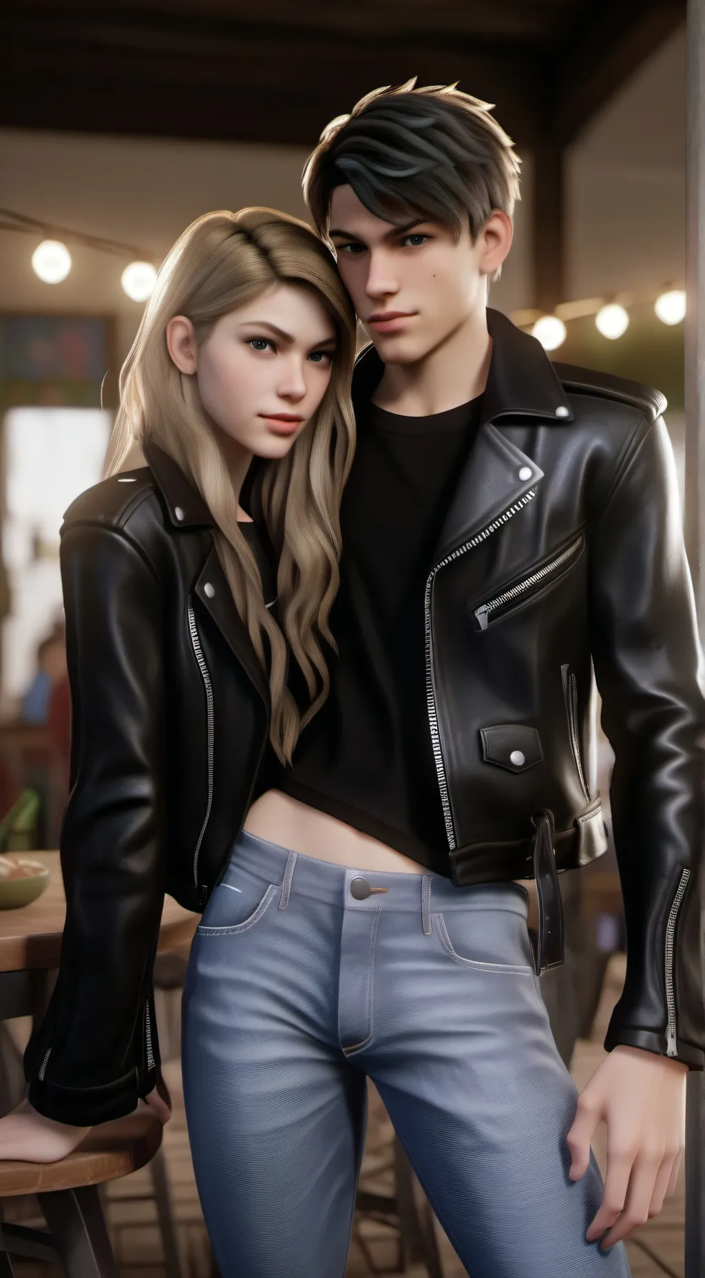 ai character: 𝙵𝚛𝚊𝚗𝚔𝚒𝚎=Nico  background