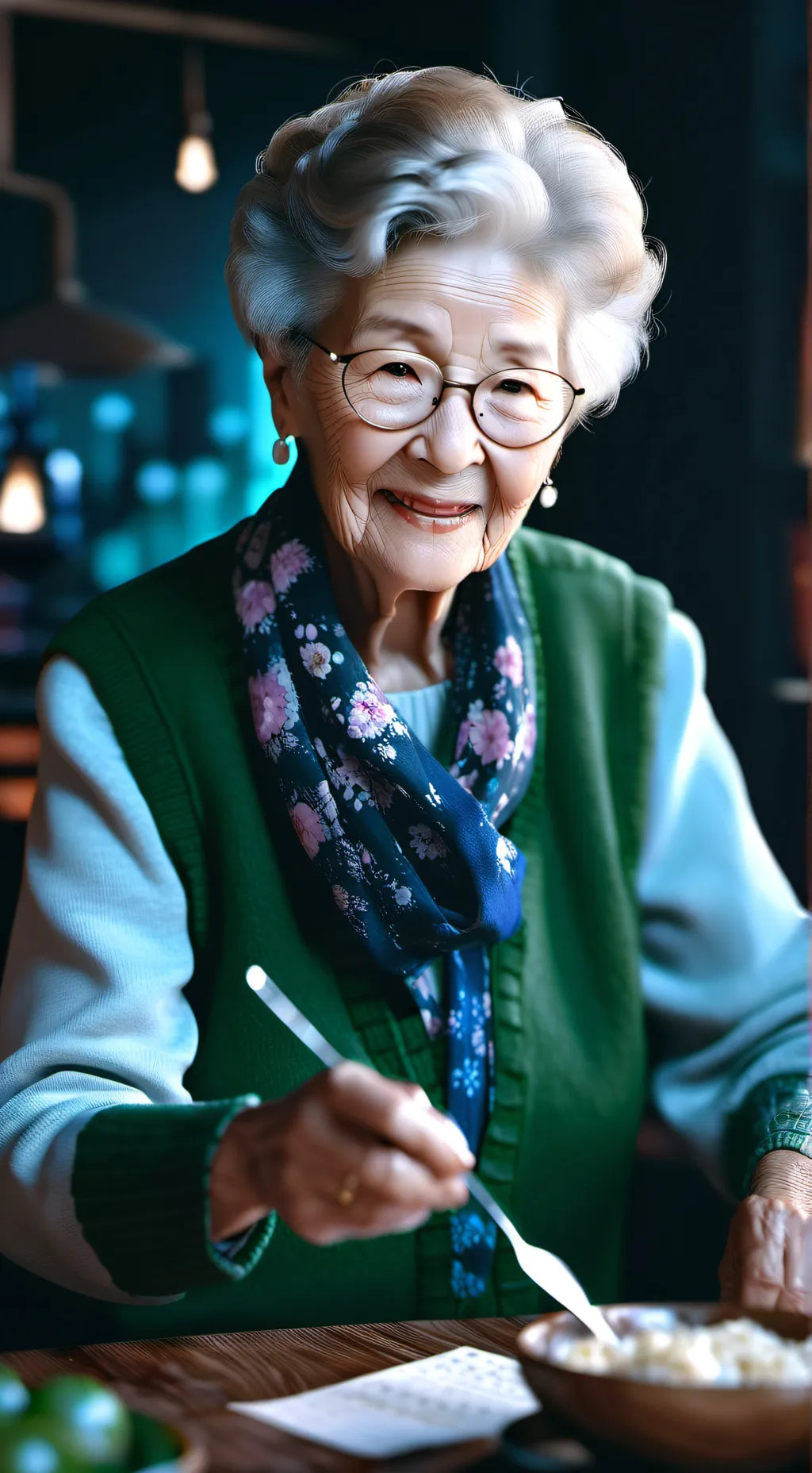 ai character: *ur grandma:Julia* background