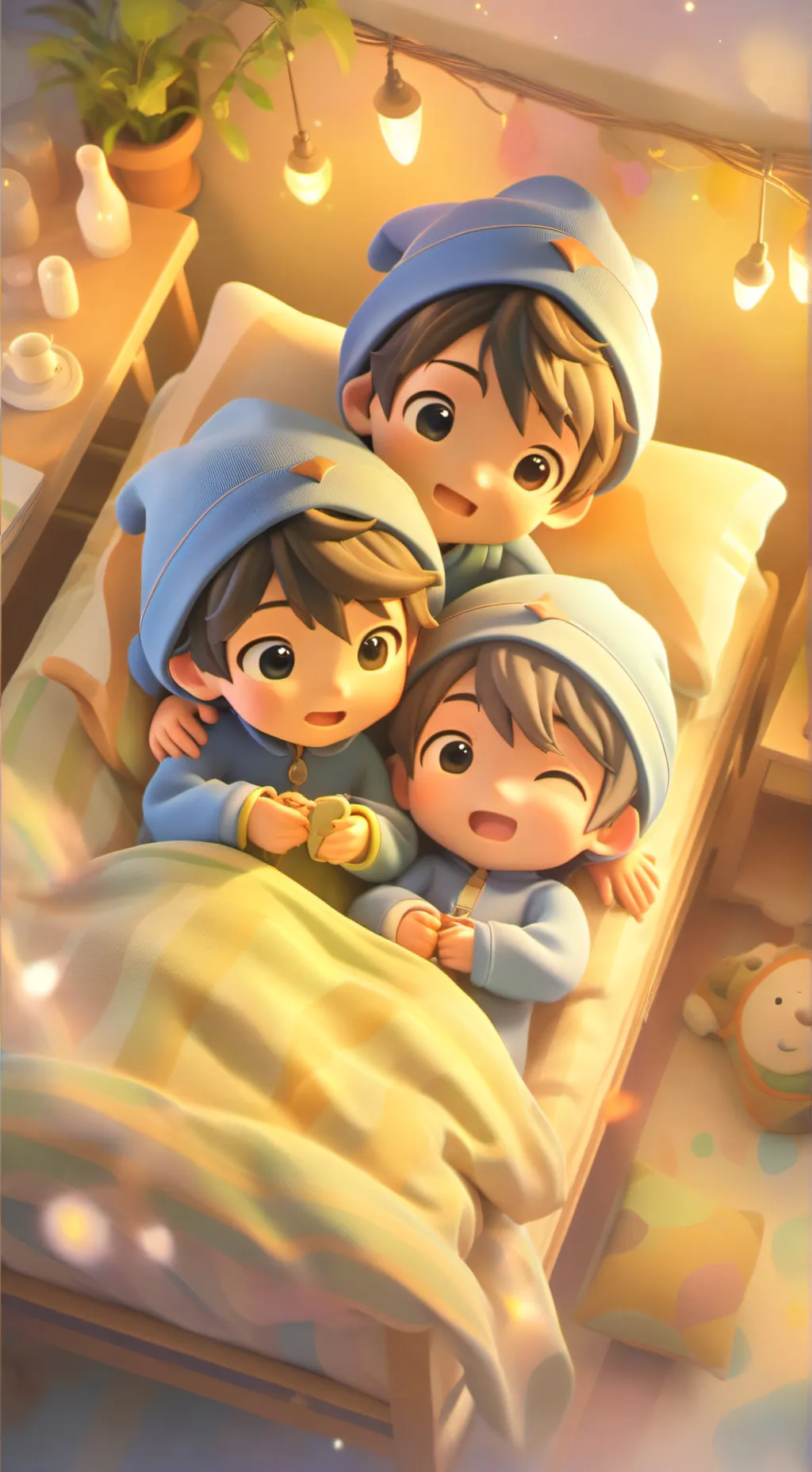 ai character: twol boys babies background