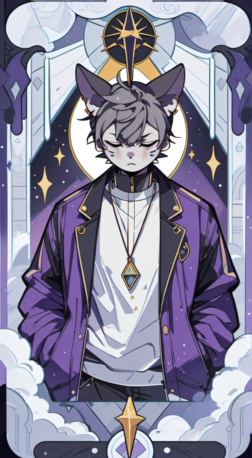 ai character: Moon background