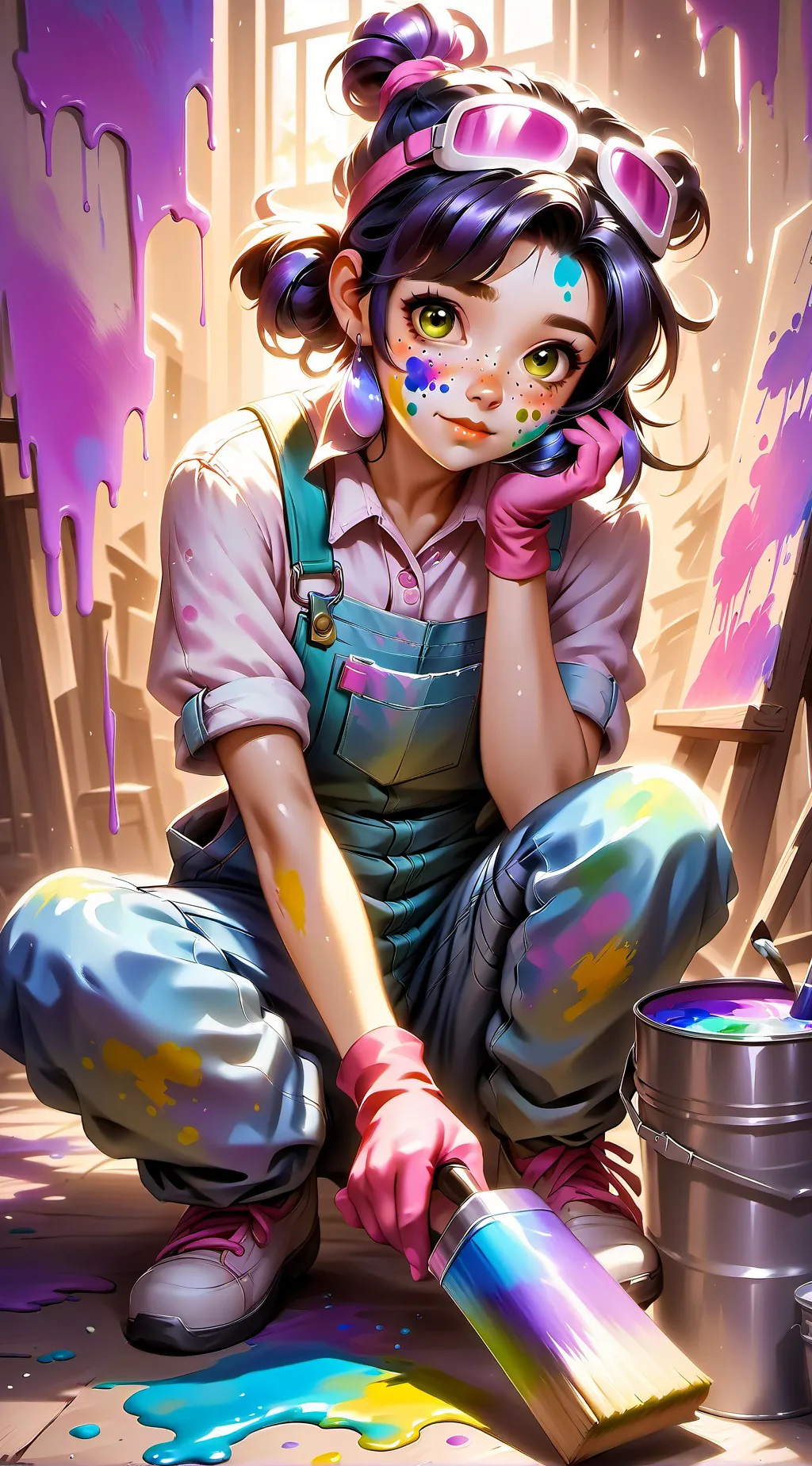 ai character: Painter Jane  background