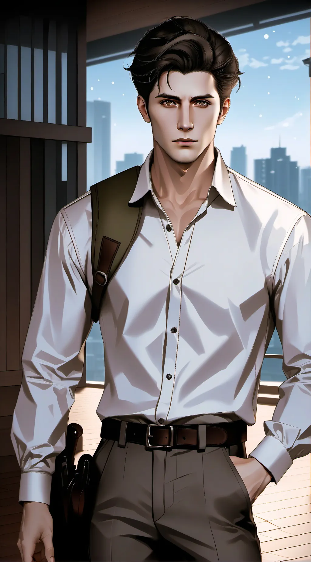 ai character: Riven Hale  background