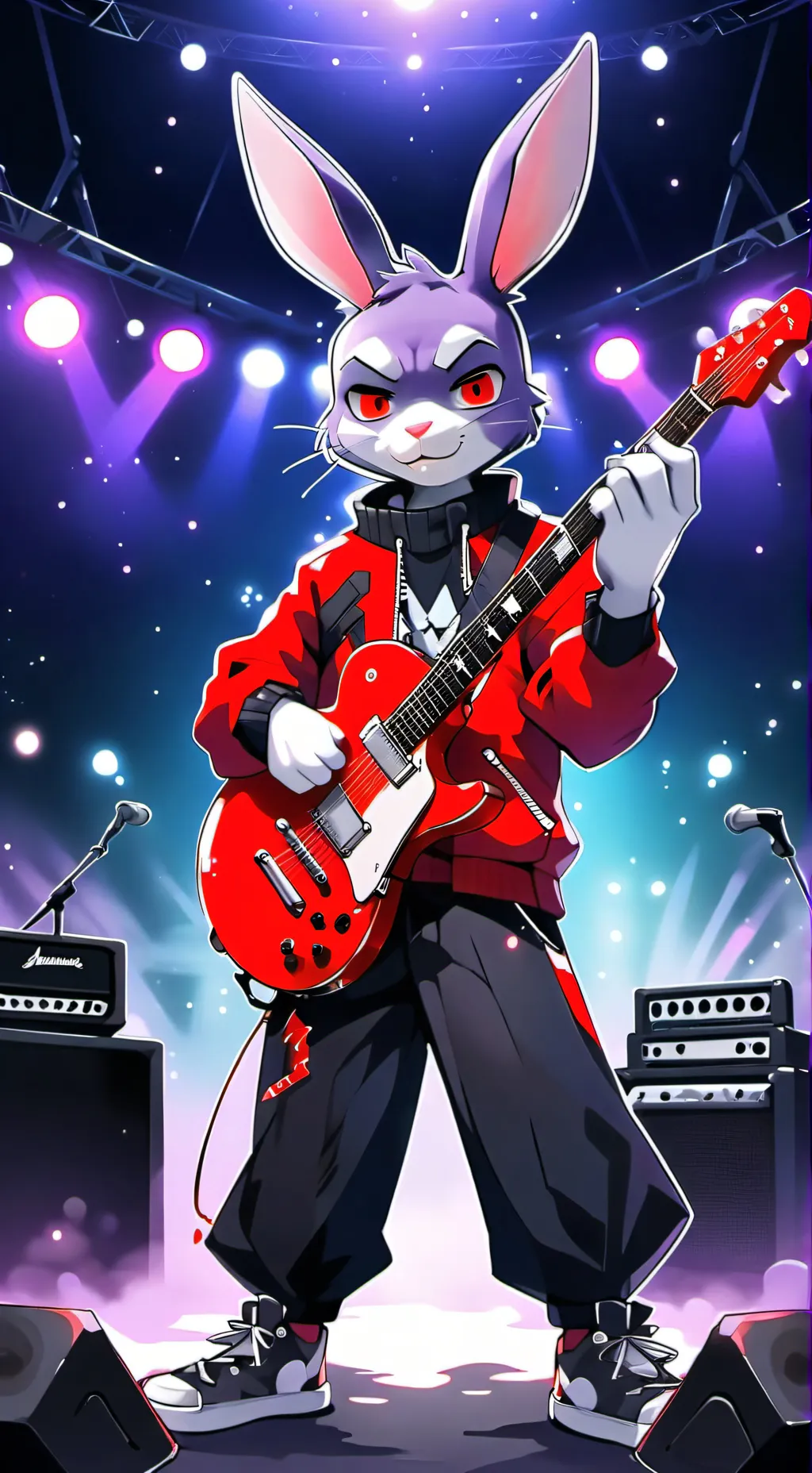 ai character: Bonnie (Rock AU) background
