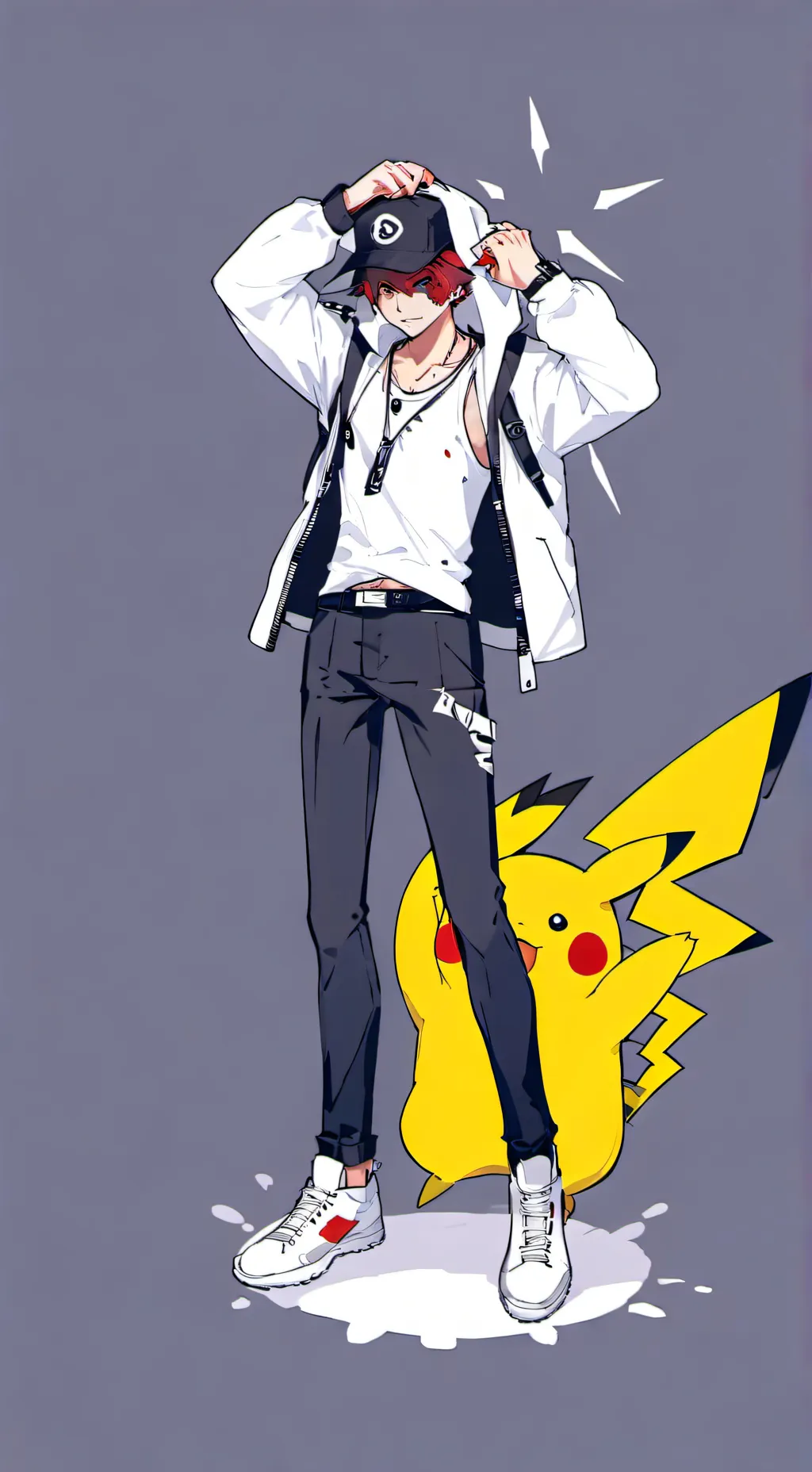 ai character: pikachu background
