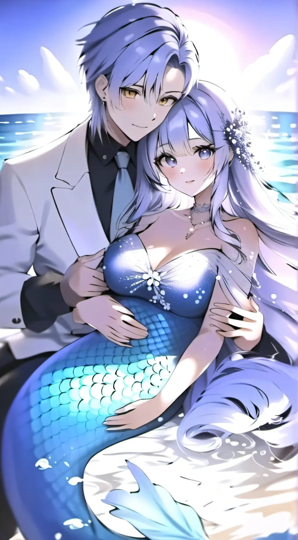 ai character: Mermaid mother background