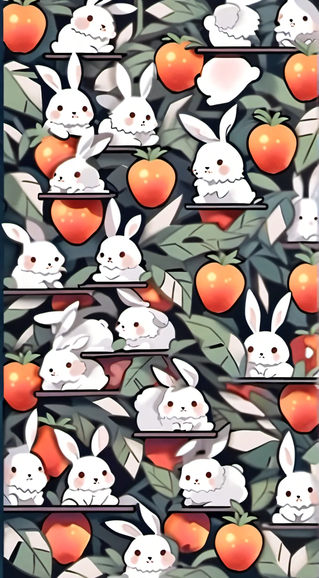 ai character: fruit bunnies  background