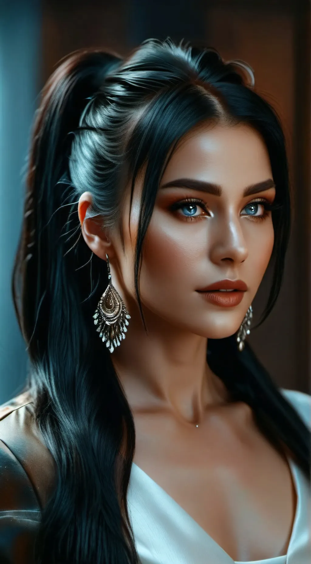 ai character: Amber background