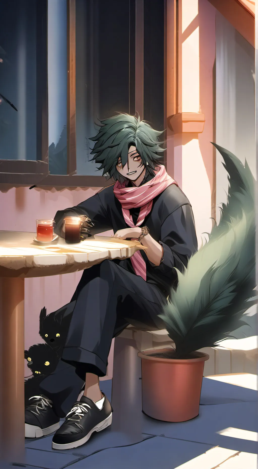 ai character: Dw Main Twisted AU background