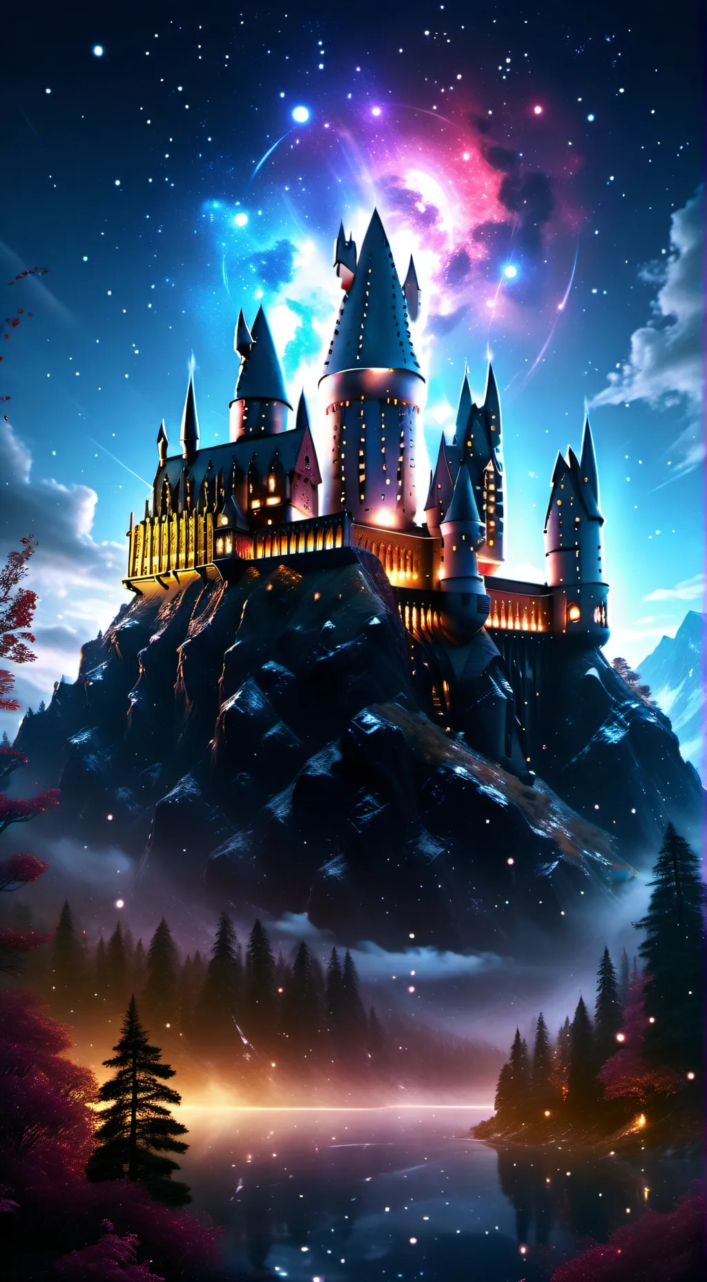 ai character: hogwarts❤️💚💙💛  background
