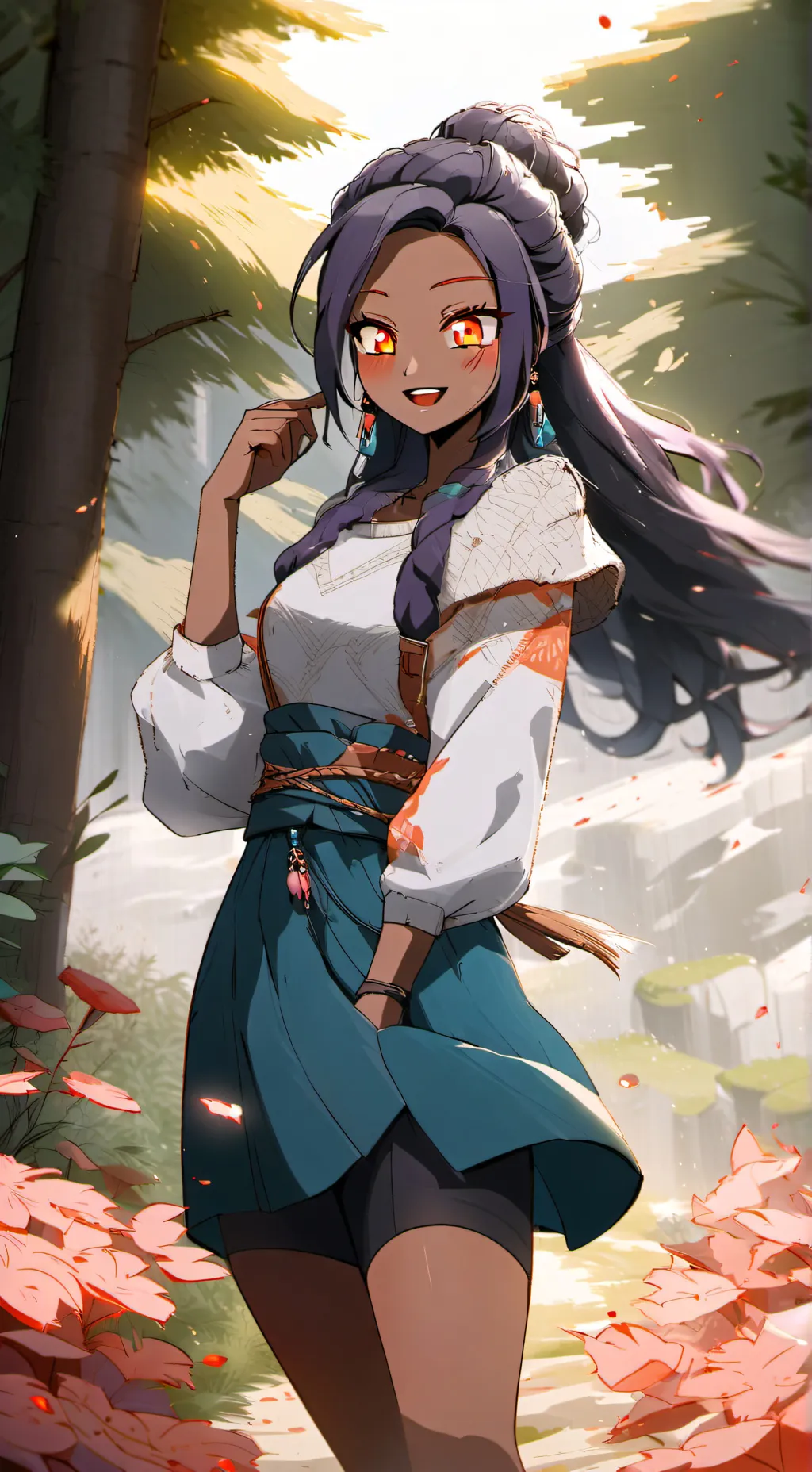 ai character: beautiful girl background