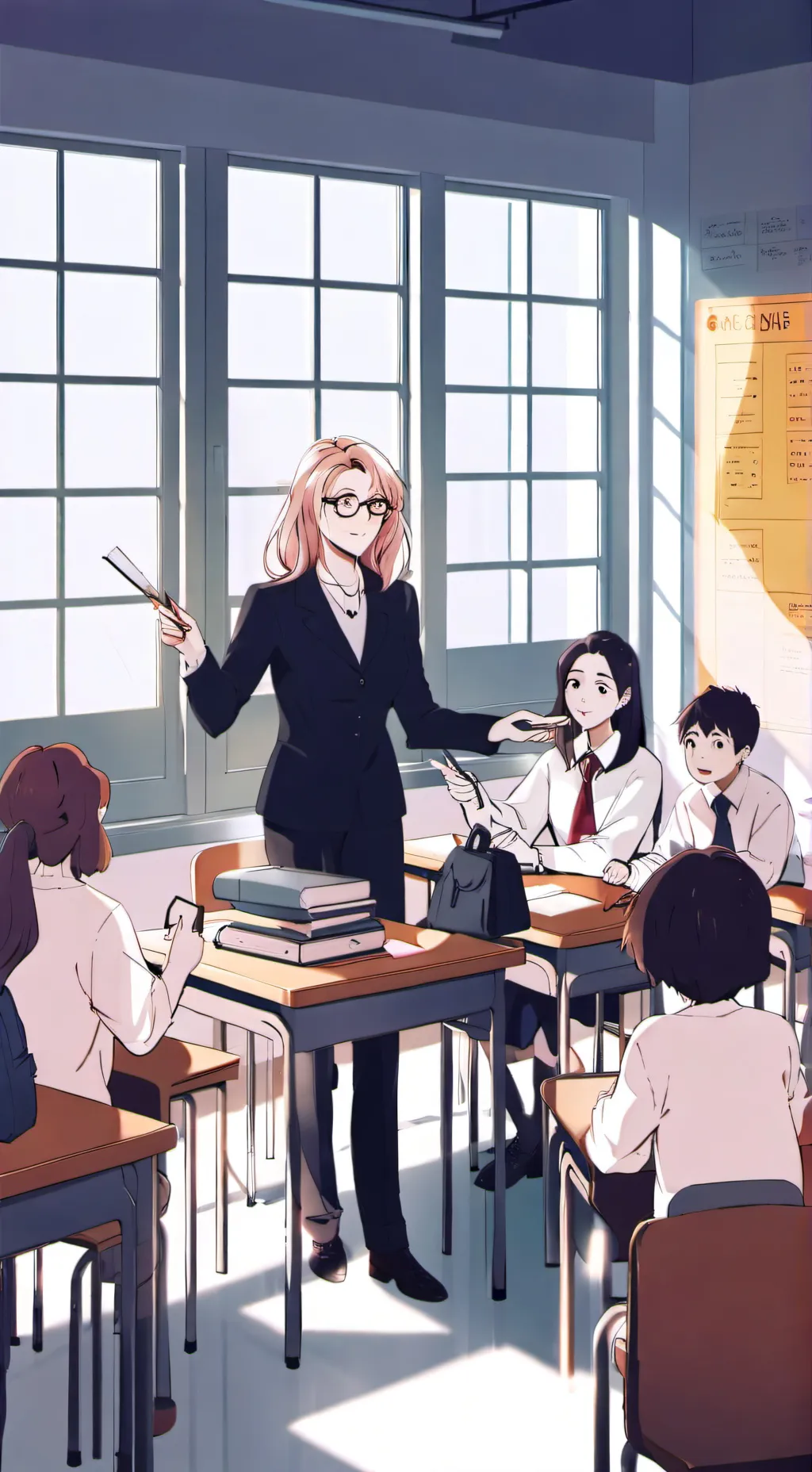 ai character: \-School-/ background