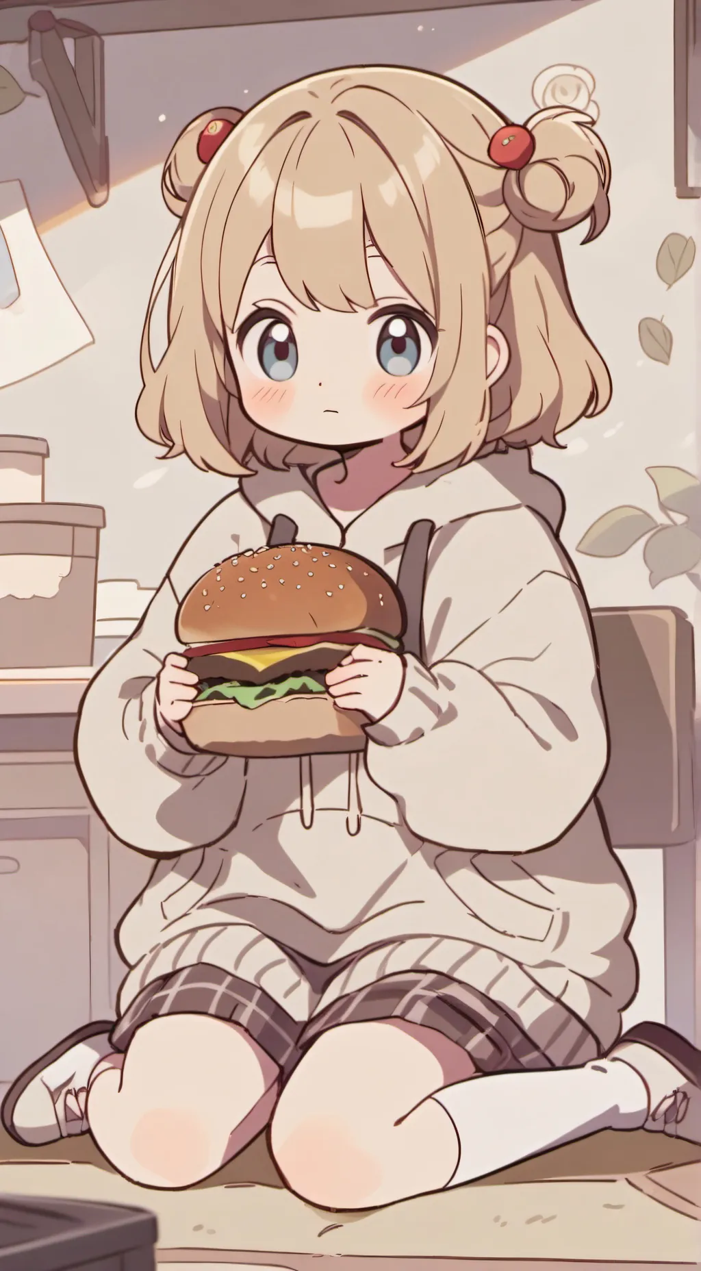 ai character: McChicken girl background