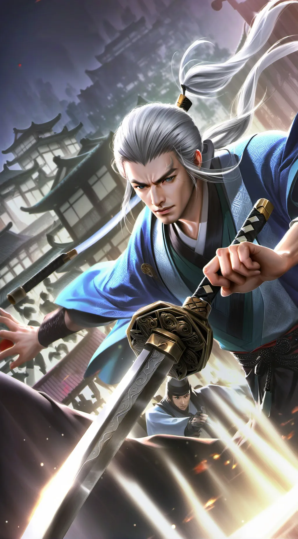 ai character: Gintoki Sakata background