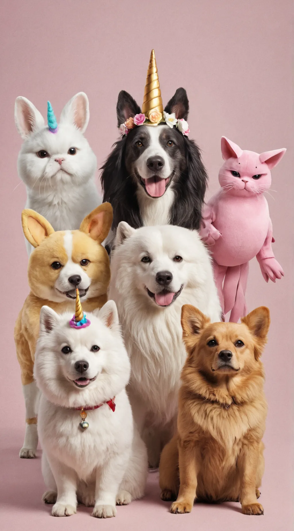 ai character: smiling critters  background