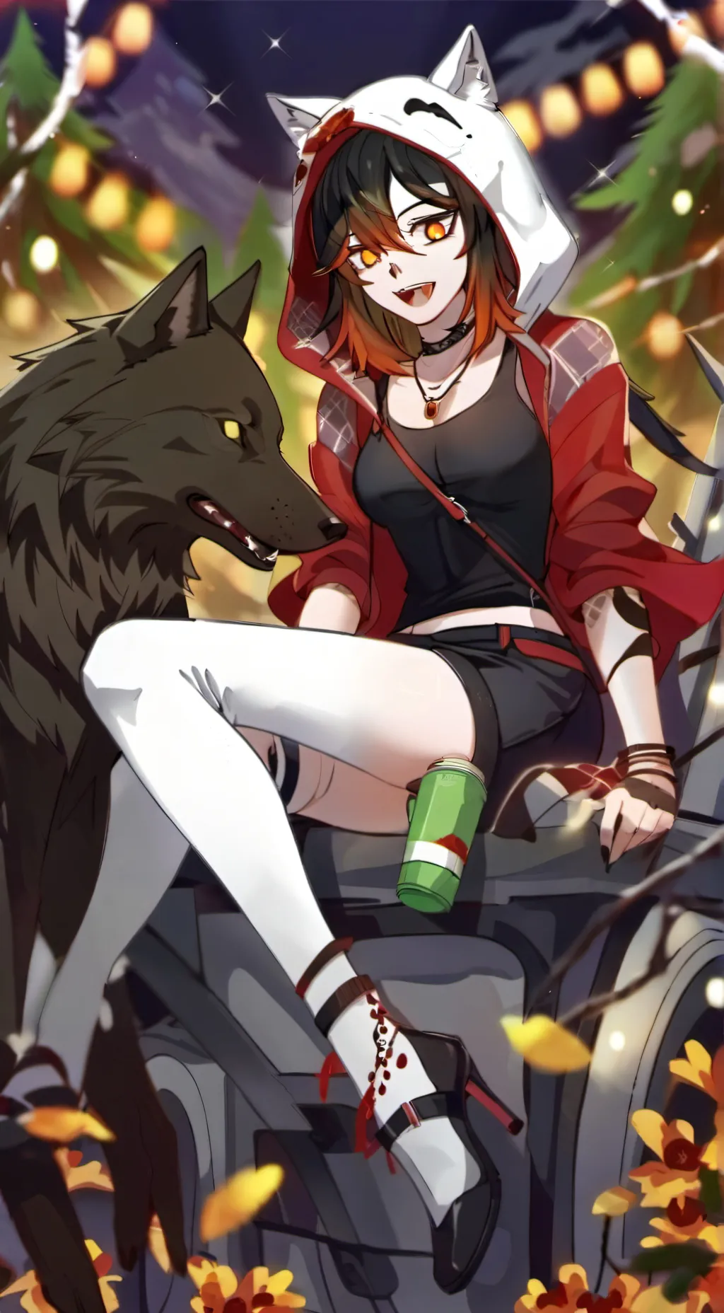 ai character: Amber background