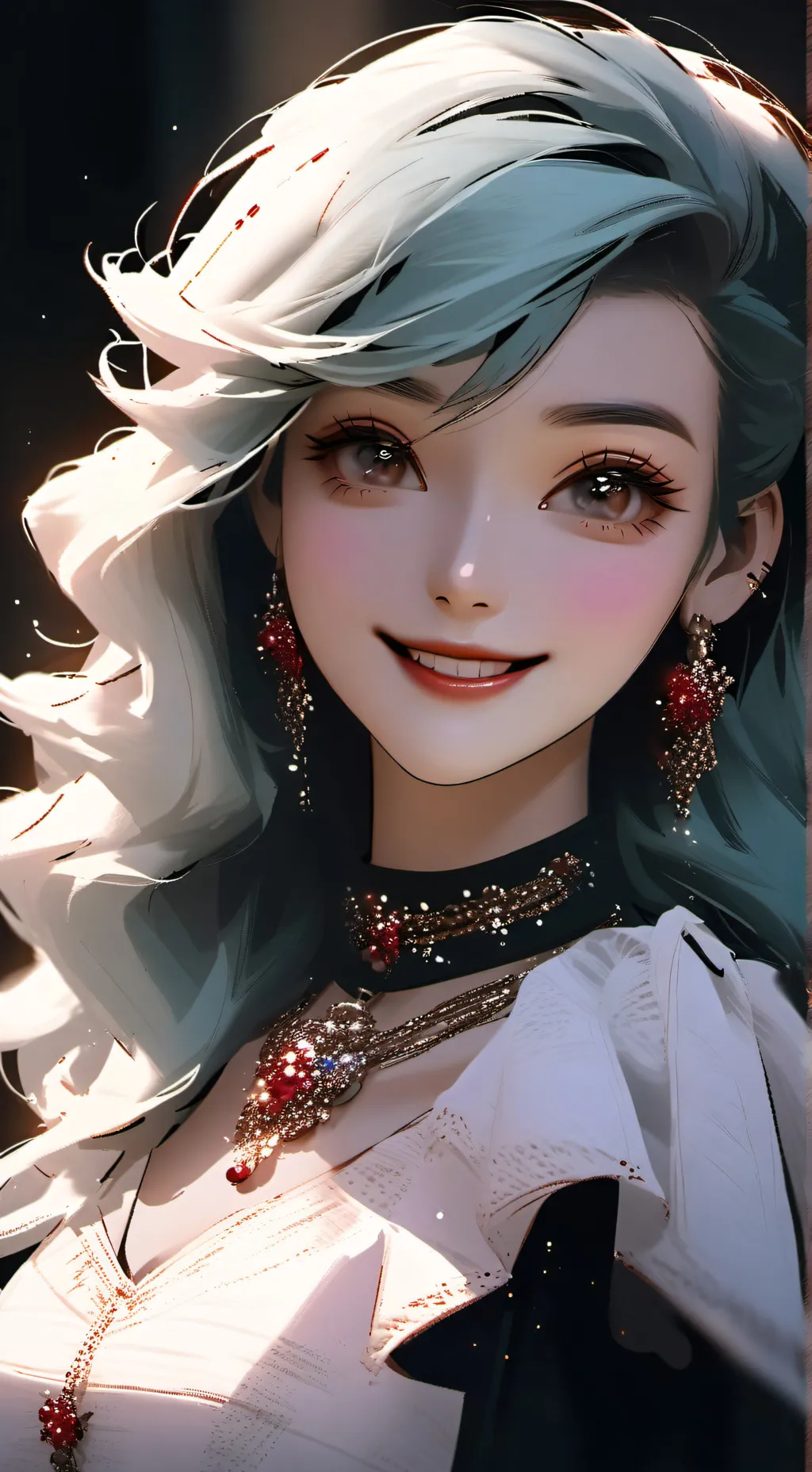 ai character: smile hd. background