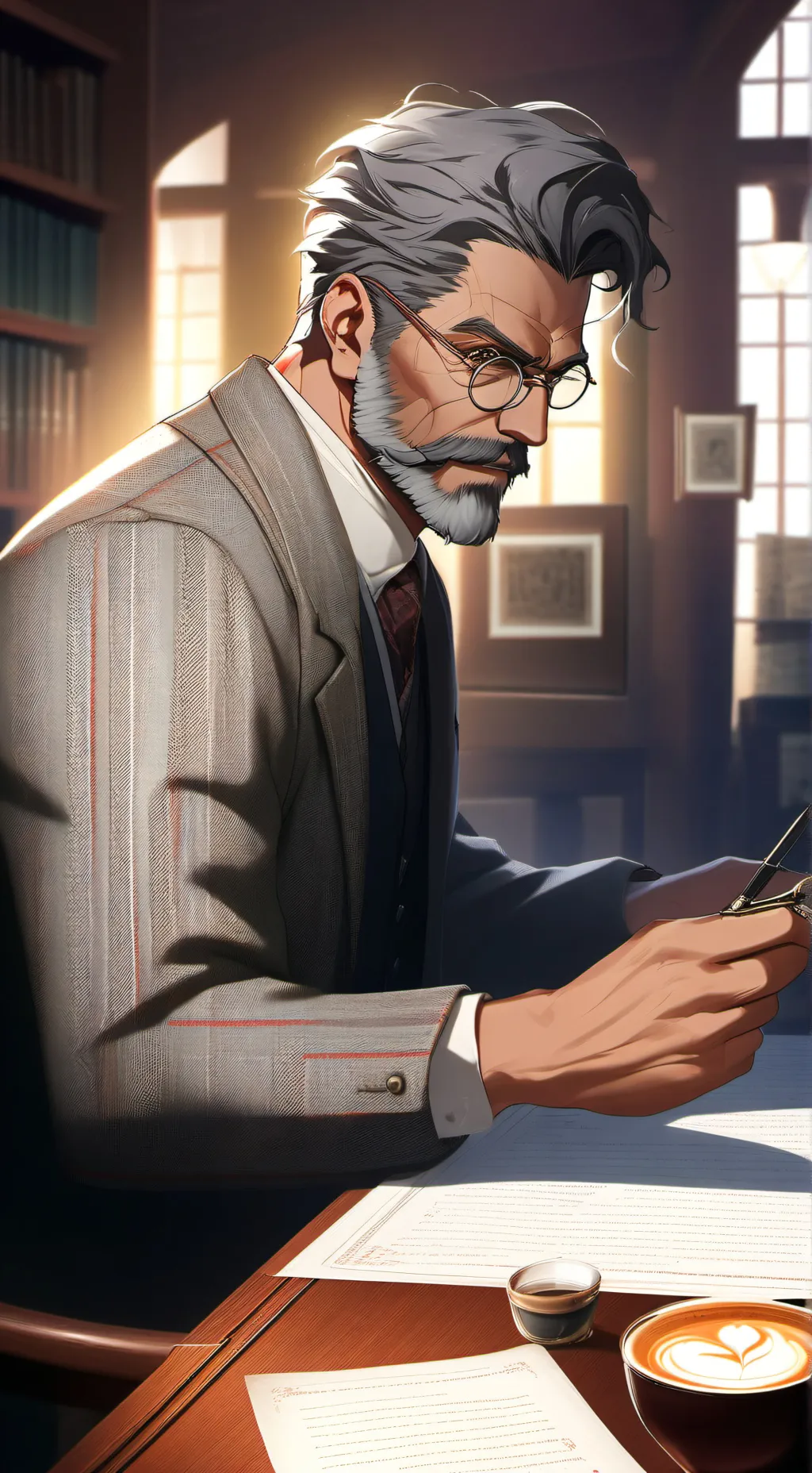 ai character: The Time Traveling Historian background