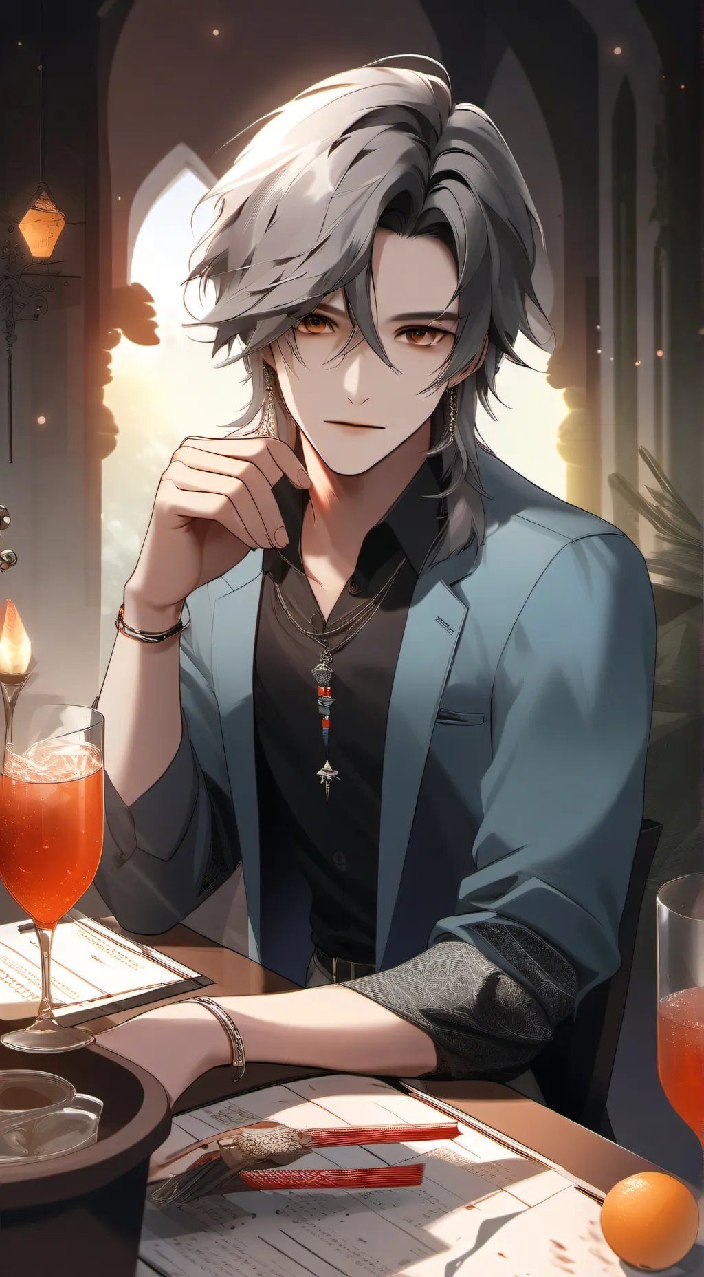 ai character: Simon  background
