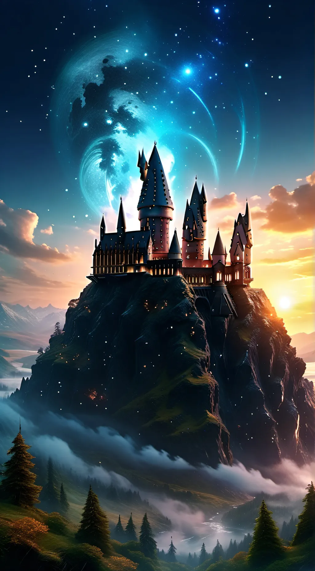 ai character: Hogwarts  background