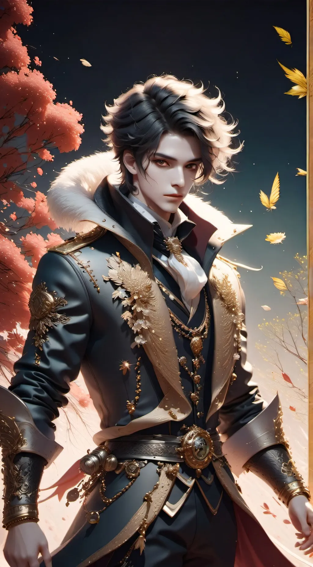 ai character: prince.Cam swattal background