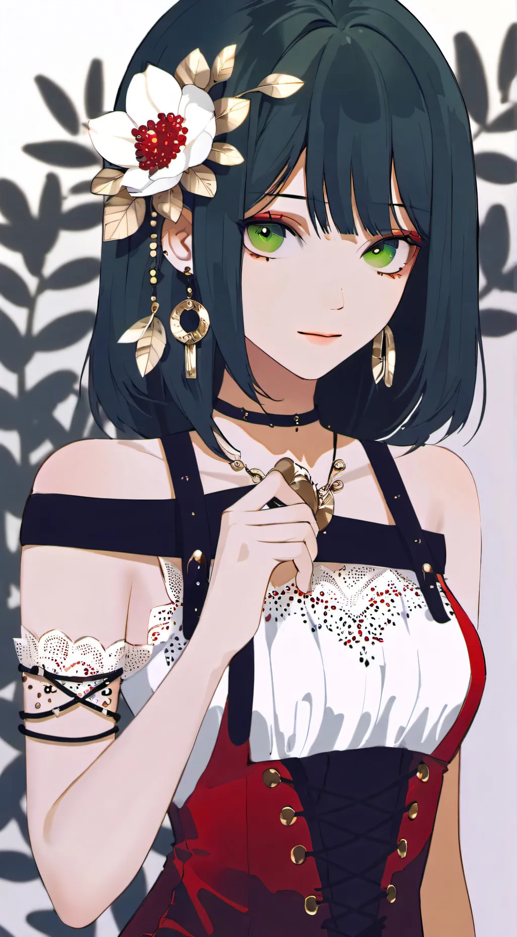 ai character: Violet background